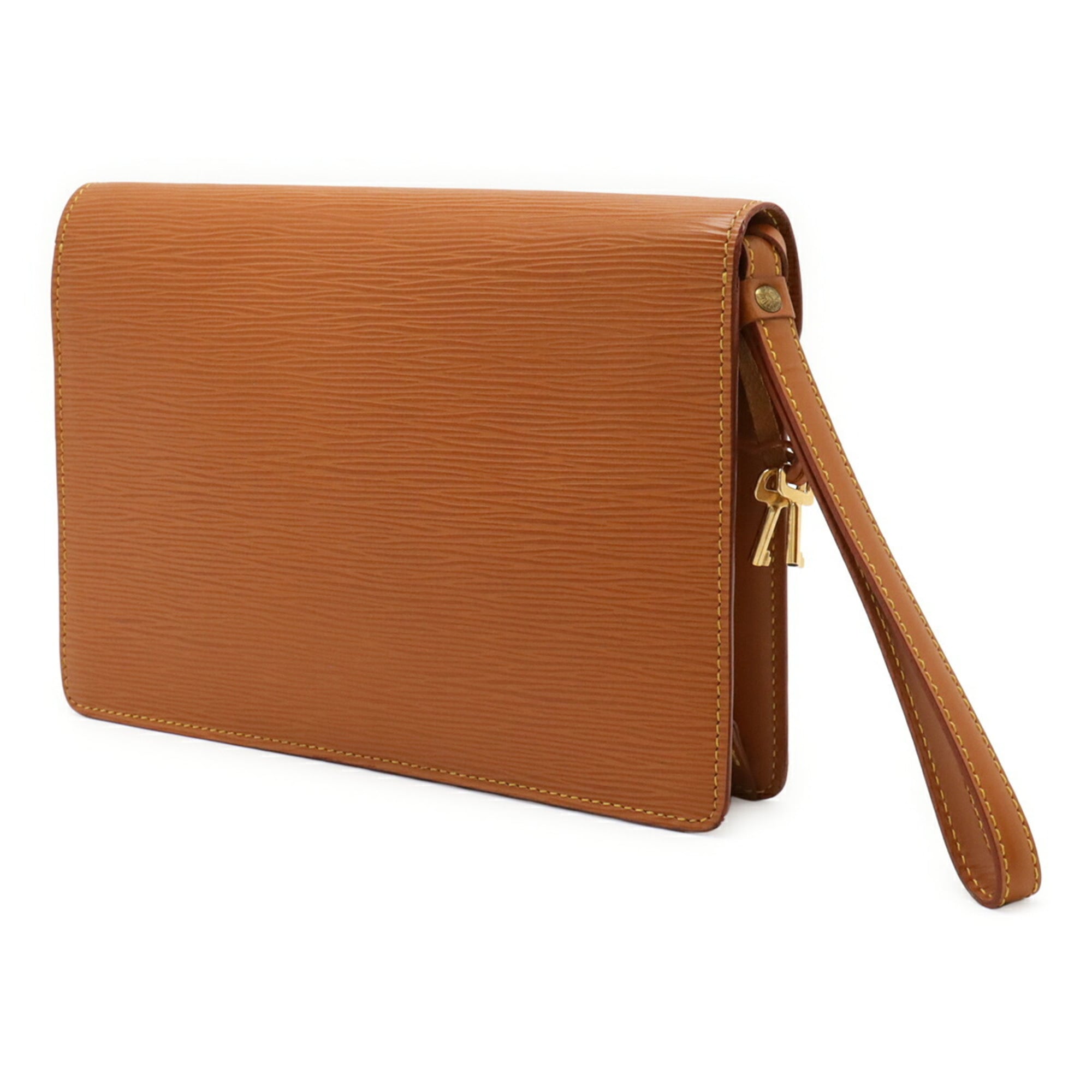 Louis Vuitton Epi Champagne Gold Epi Leather Clutch Bag (Pre-Owned)