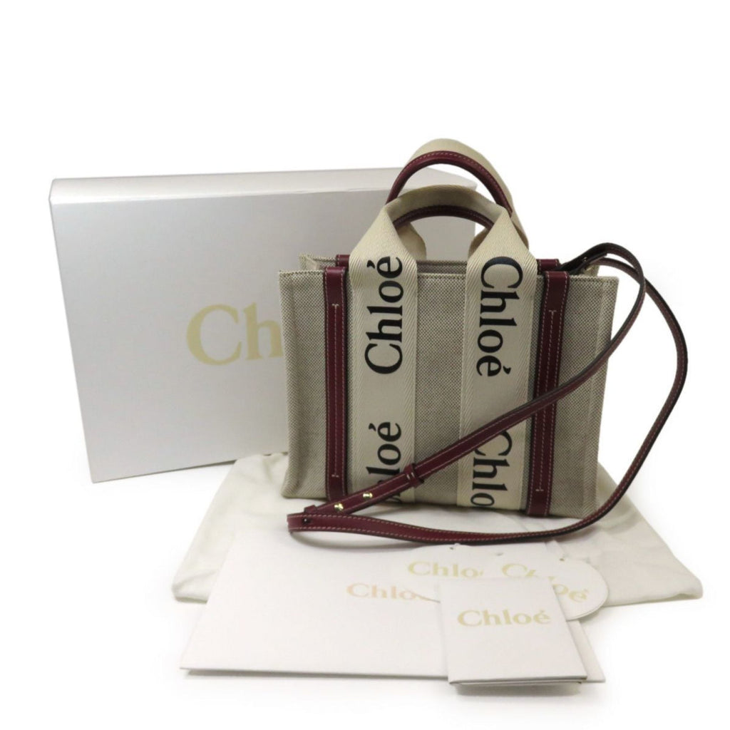 Chloé Beige Red Color Handbag Shoulder Bag (Pre-Owned)
