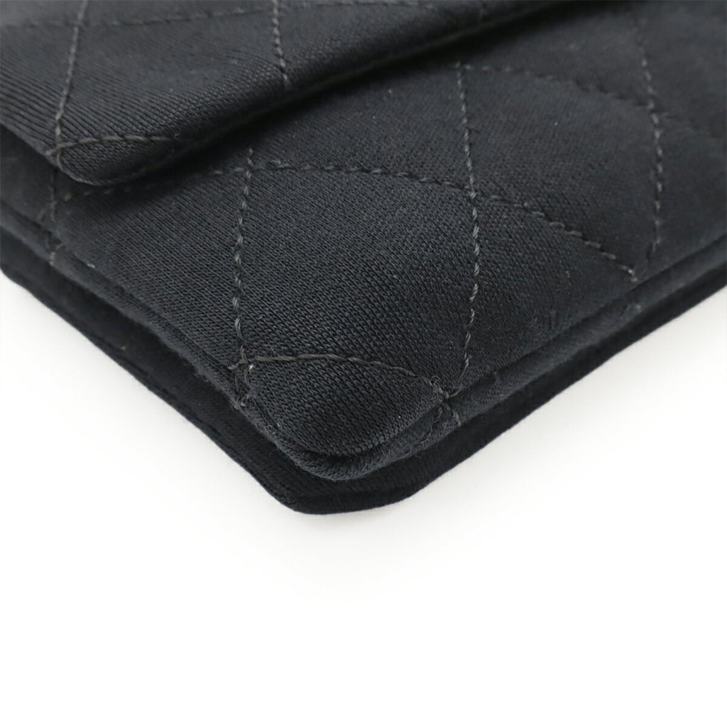 Chanel Black Cotton Pochette Shoulder Bag (Pre-Owned)