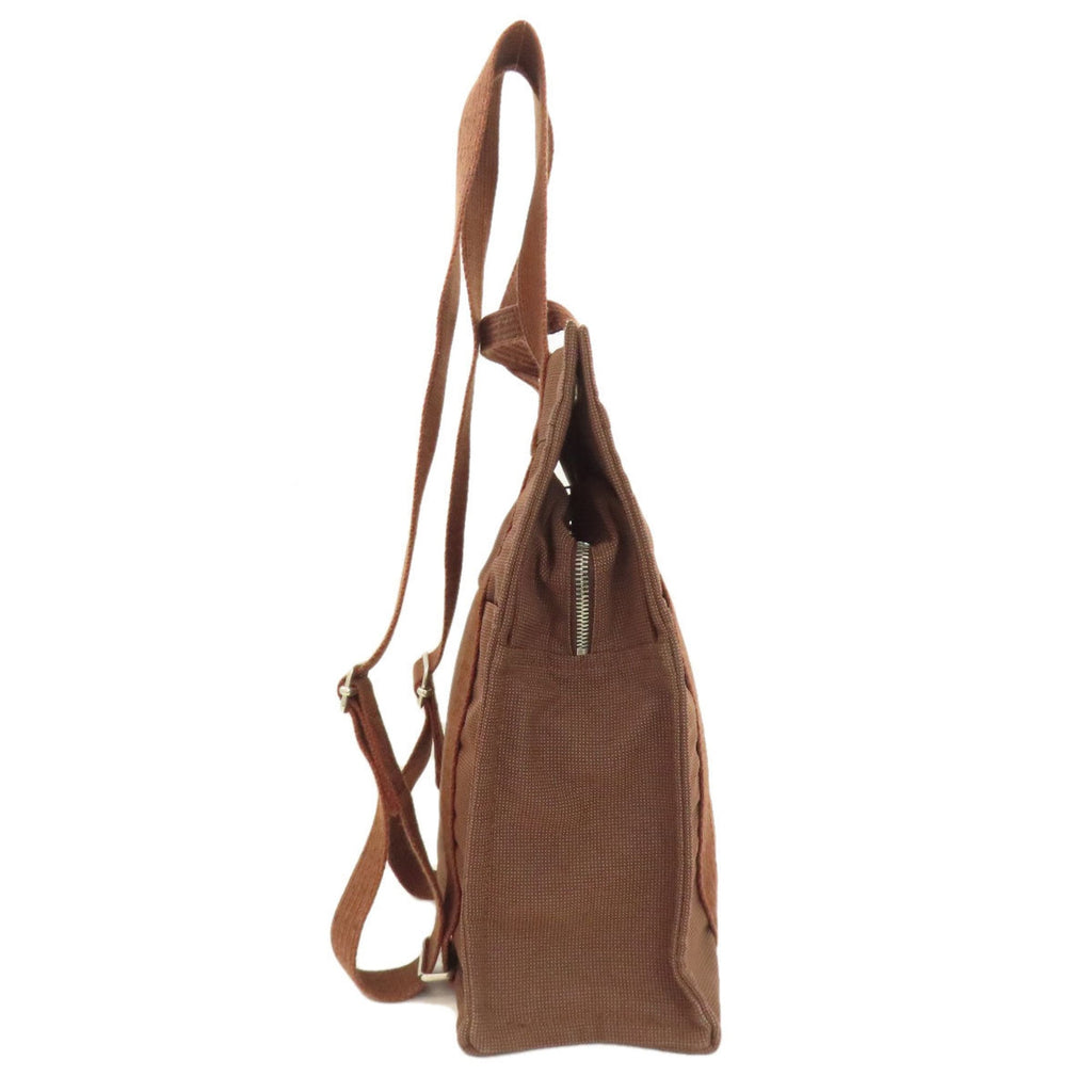Hermes Brown Canvas Backpack (Pre-Owned)