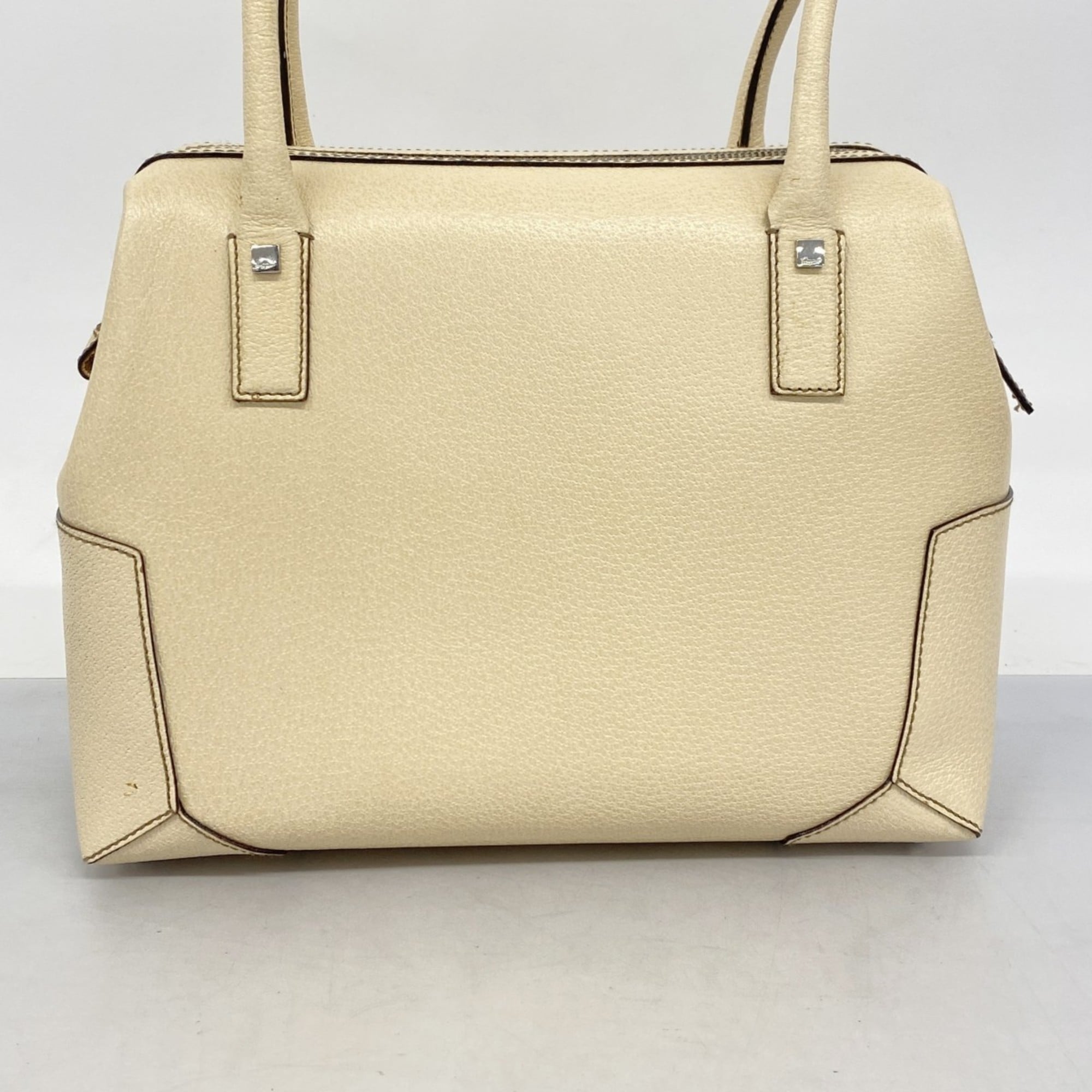 Salvatore Ferragamo Beige Leather Handbag (Pre-Owned)