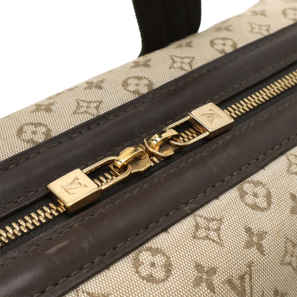 Louis Vuitton Monogram Mini Khaki Canvas Leather Handbag (Pre-Owned)