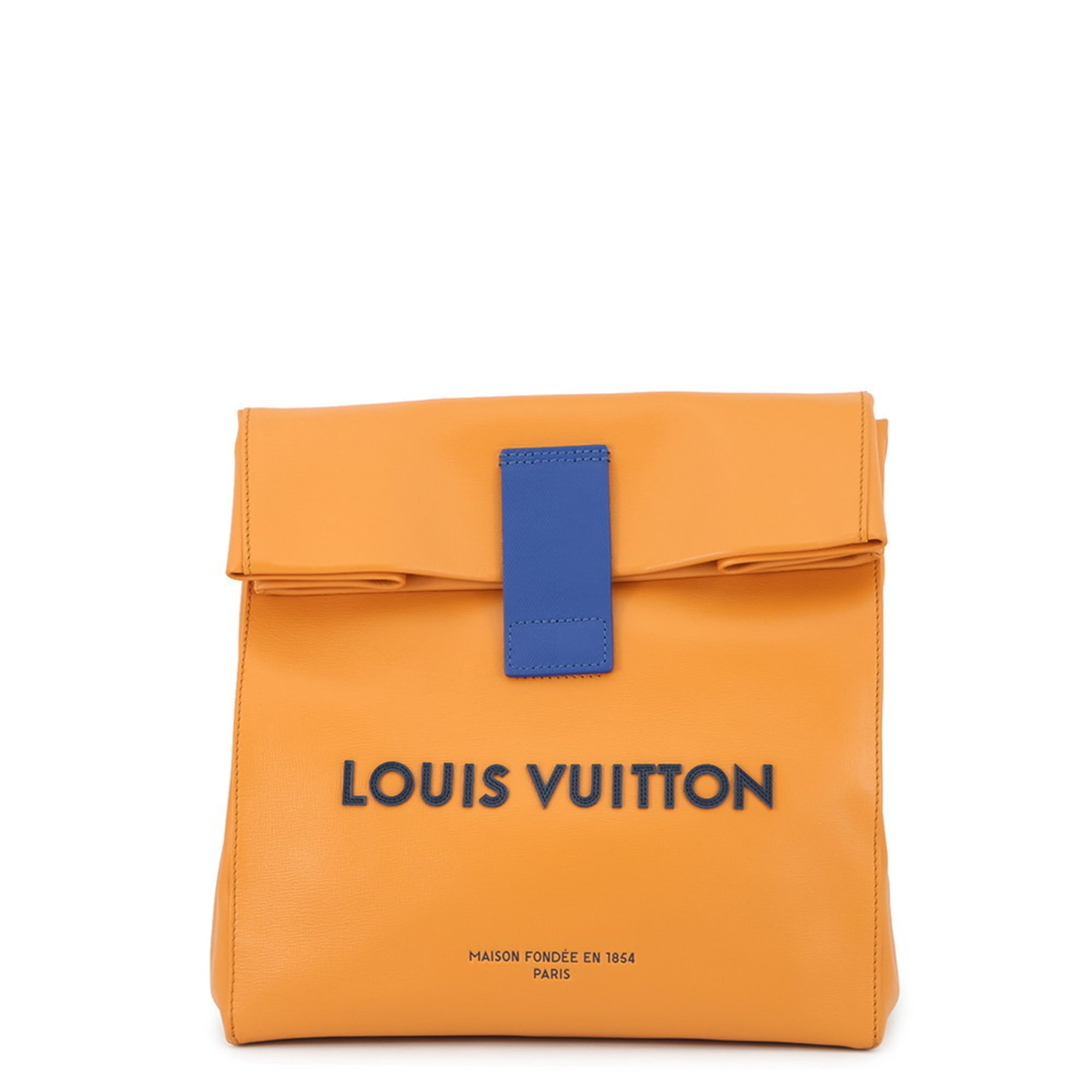 Louis Vuitton Blue Orange Saffron Leather Clutch Bag (Pre-Owned)