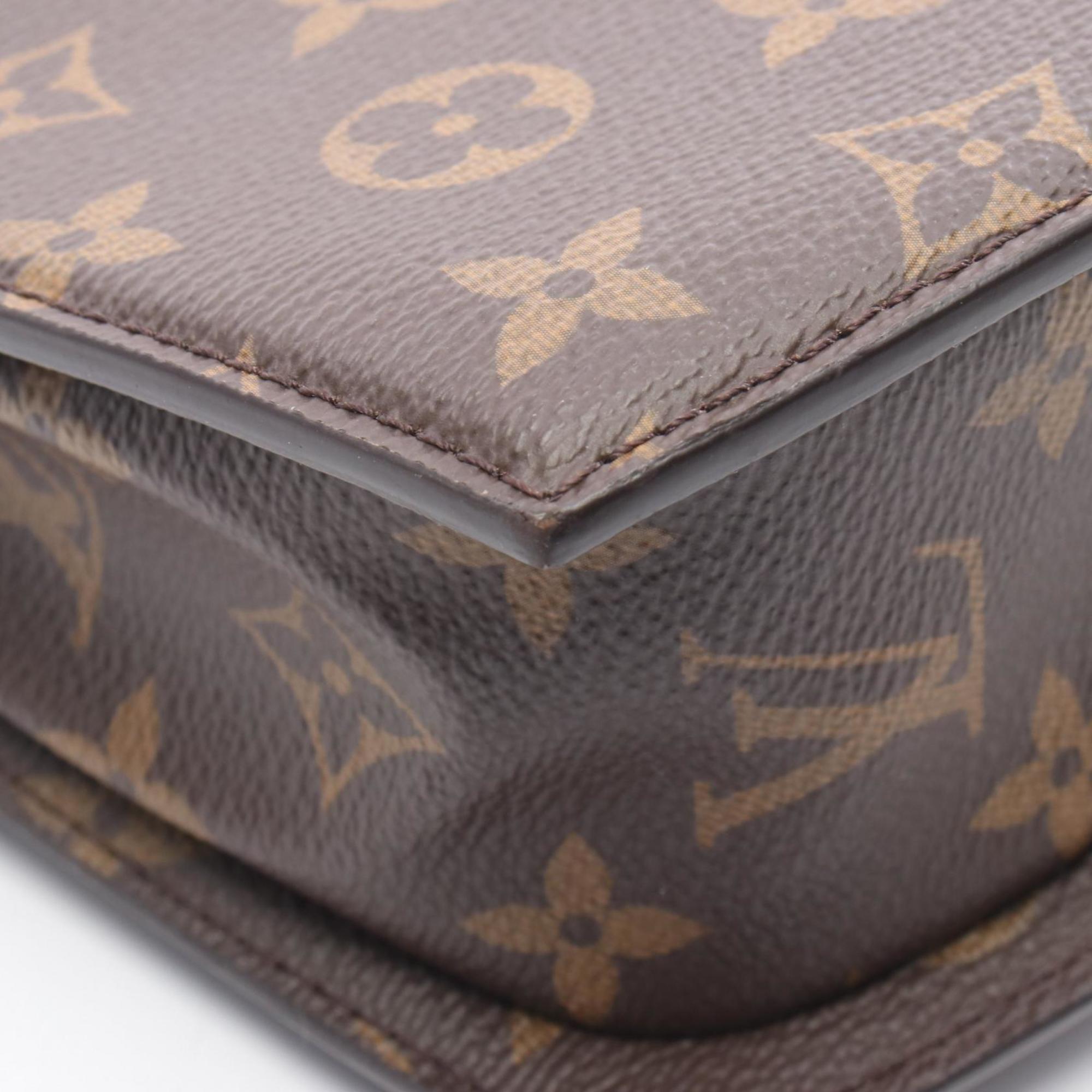 Louis Vuitton Black Brown Monogram Reverse Coated Canvas Leather Handbag (Pre-Owned)