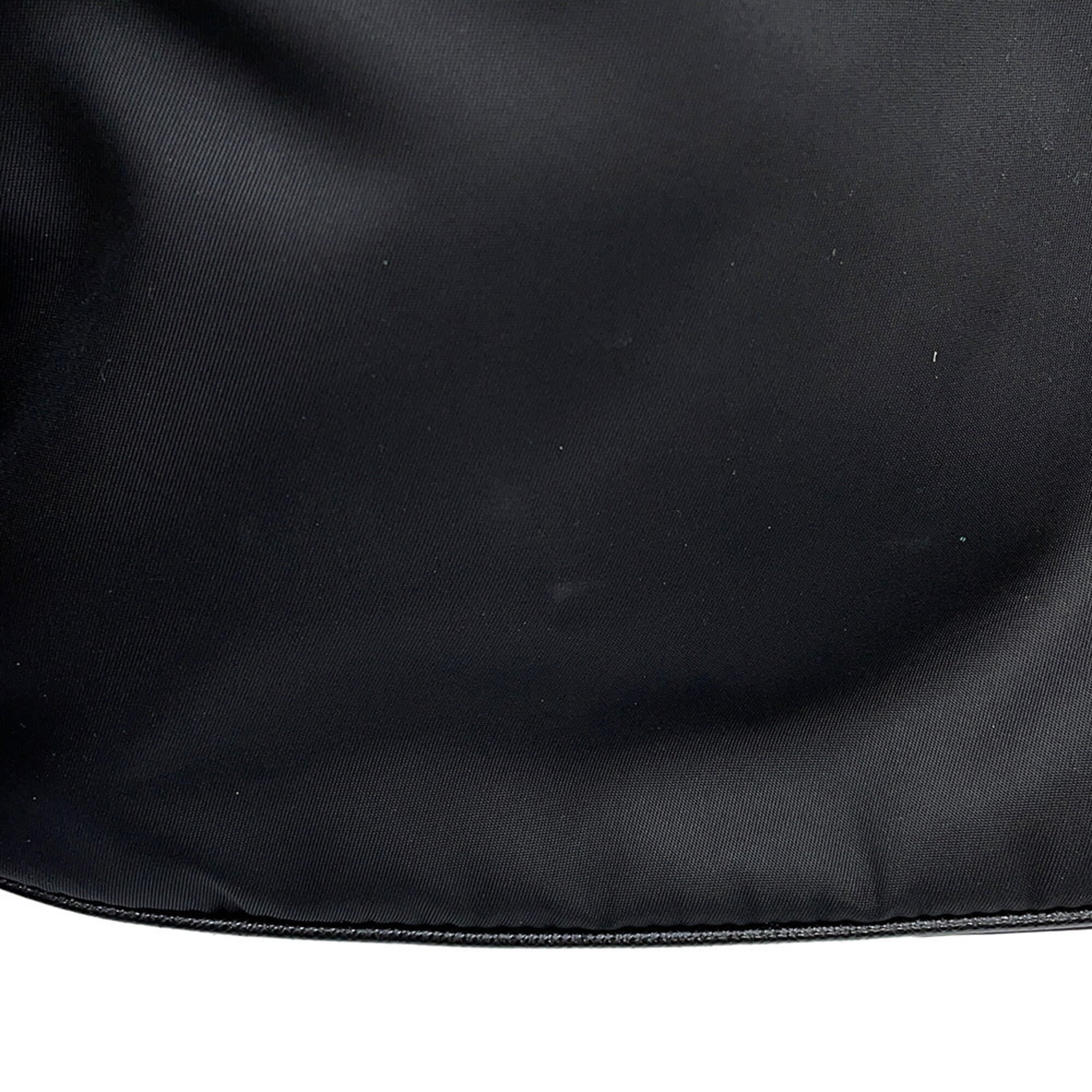 Prada Black Nylon Leather Shoulder Bag (Pre-Owned)