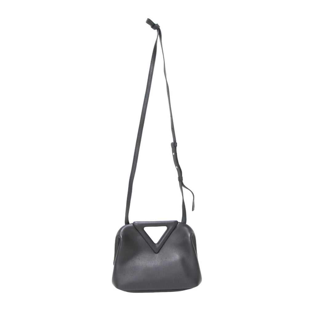 Bottega Veneta Black Leather Handbag Shoulder Bag (Pre-Owned)