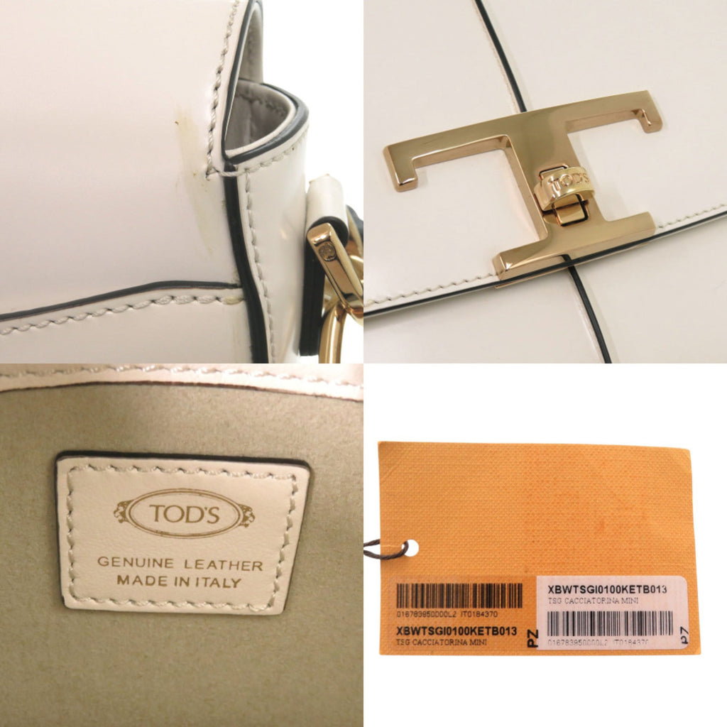 Tod's White Leather Shoulder Bag (Pre-Owned)