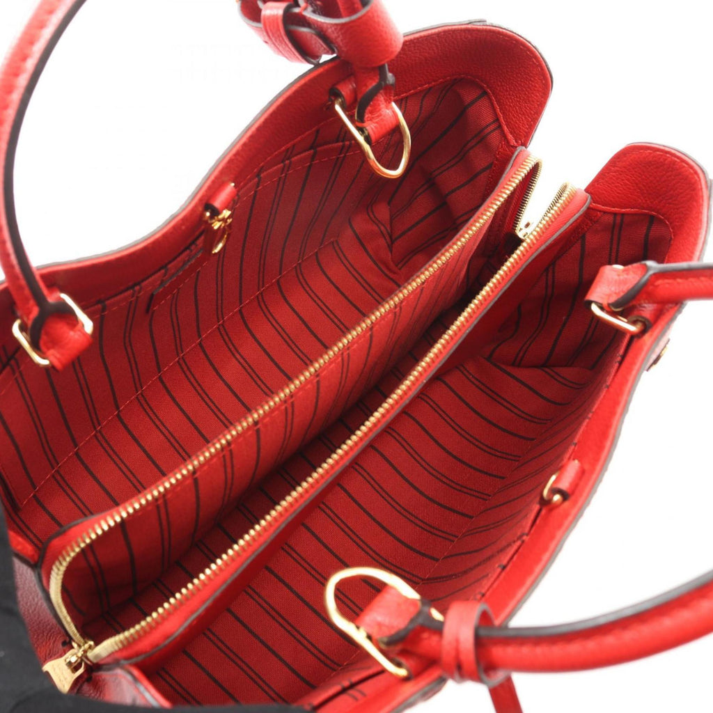 Louis Vuitton Red Color Monogram Empreinte Leather Handbag (Pre-Owned)