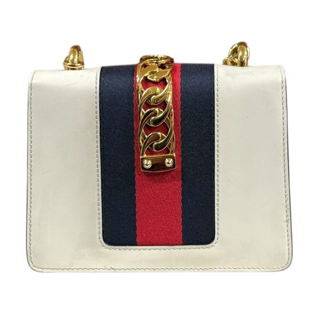 Gucci Ivory White Leather Shoulder Bag (Pre-Owned)