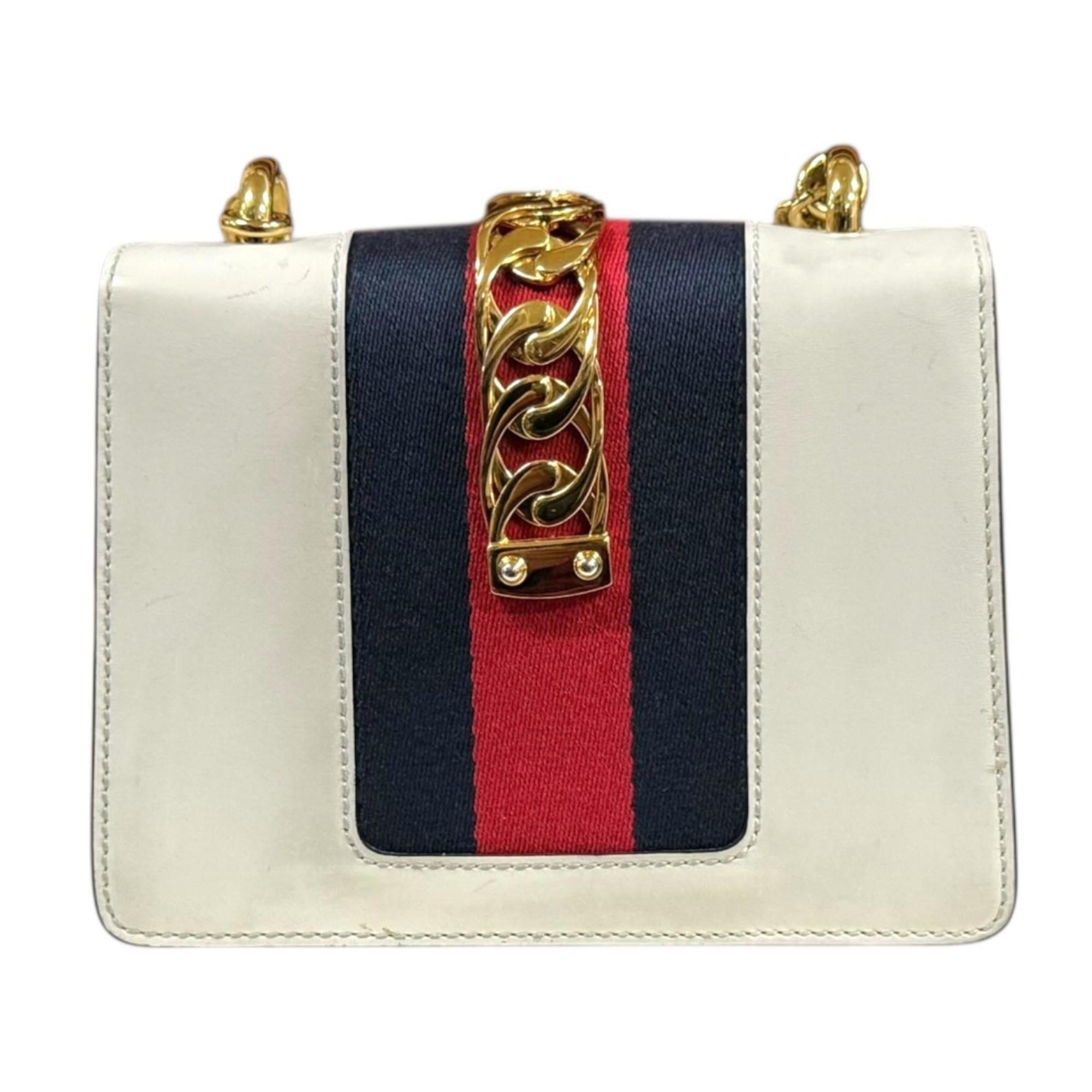 Gucci Ivory White Leather Shoulder Bag (Pre-Owned)