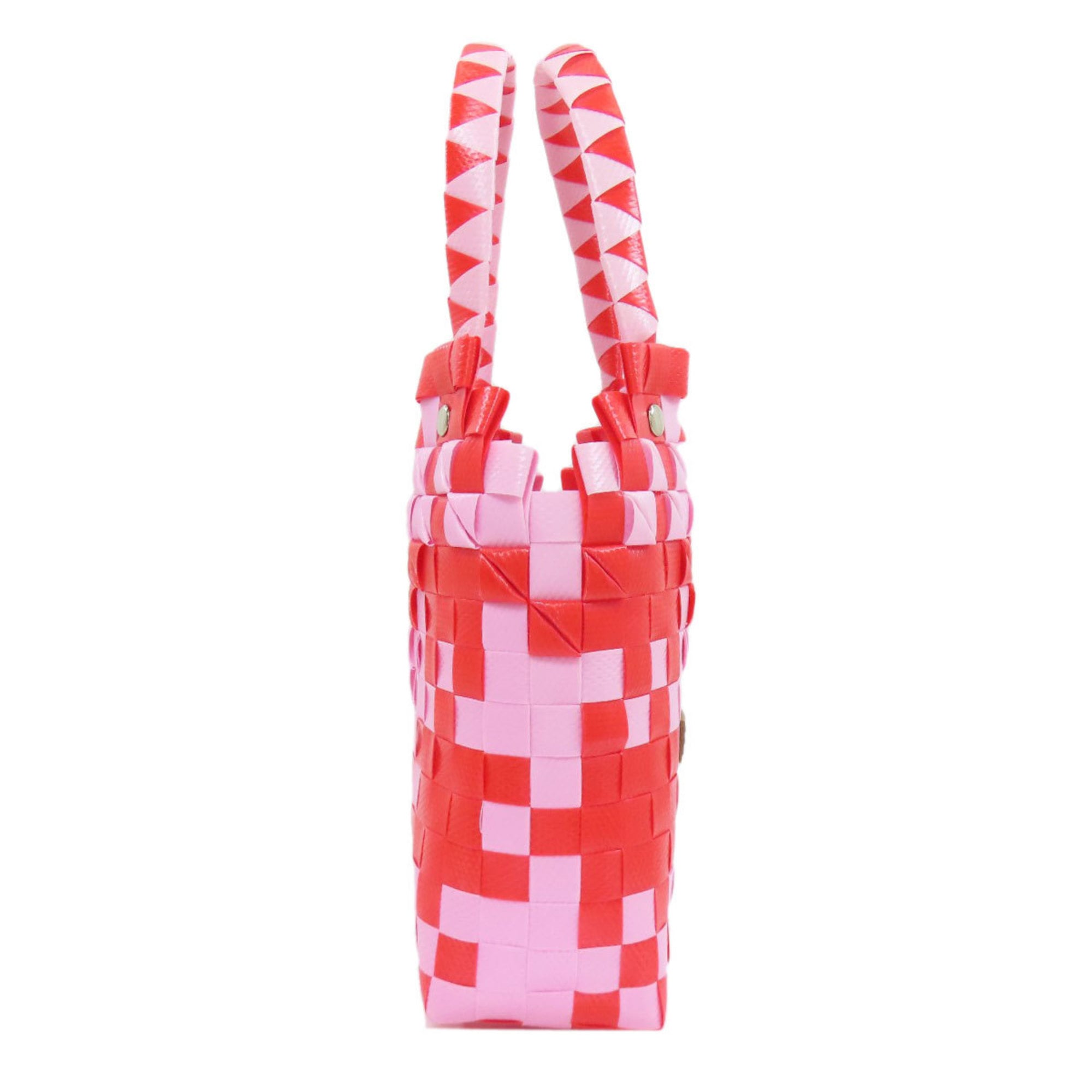 Marni Pink Red Color Polypropylene Basket Handbag (Pre-Owned)
