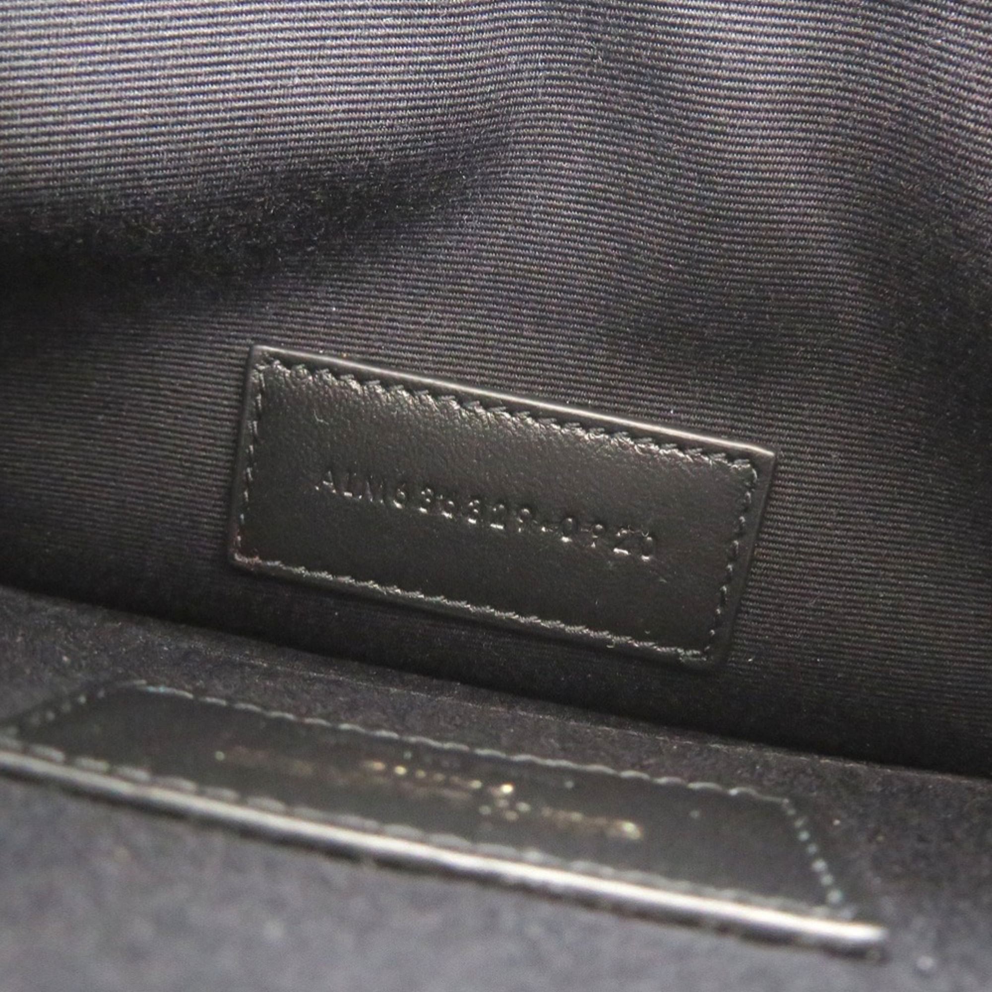 Saint Laurent Black Leather Clutch Bag Pouch (Pre-Owned)