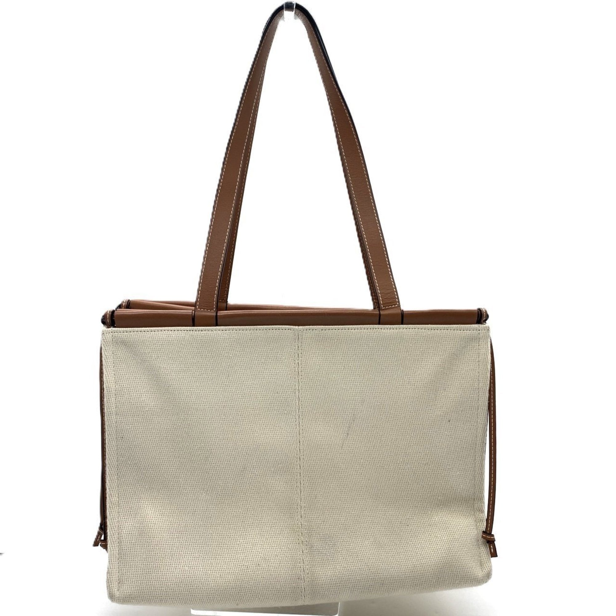 Loewe Brown Canvas Leather Shoulder Bag (Pre-Owned)