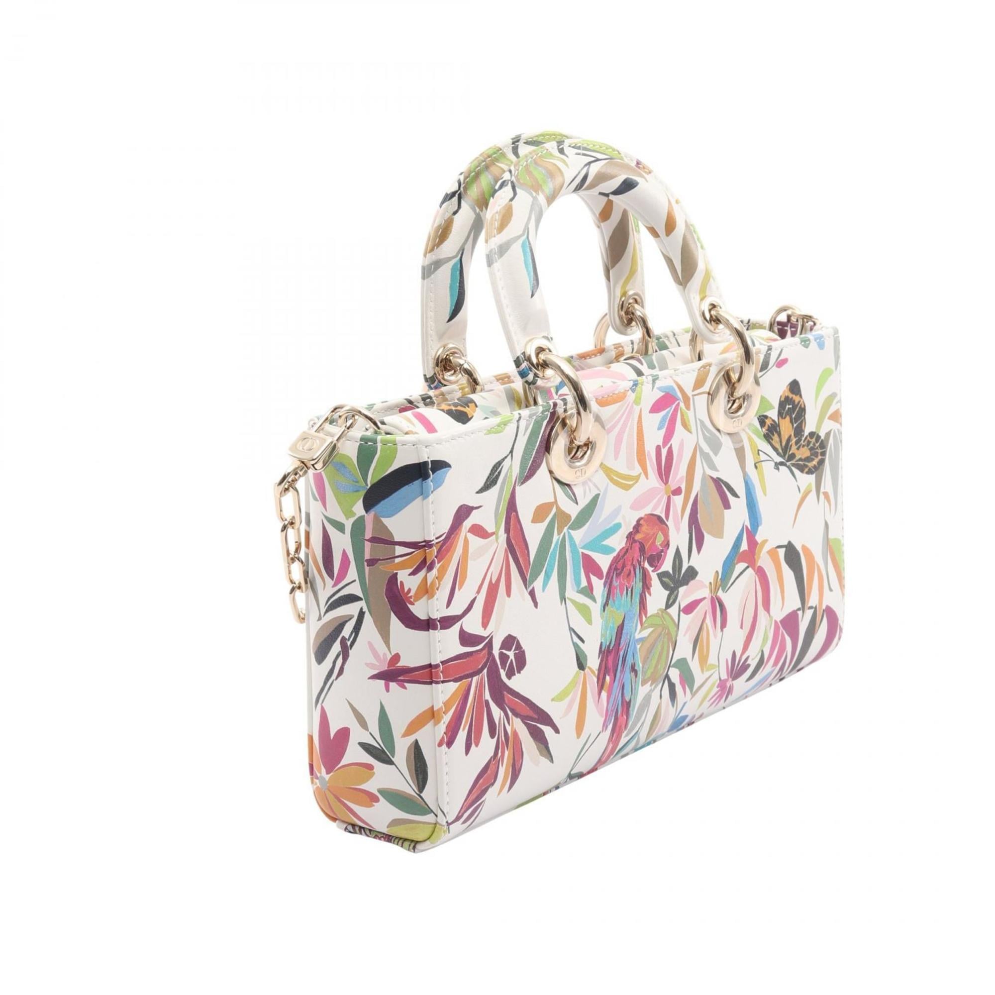 Christian Dior Multi-Color White Leather Handbag (Pre-Owned)
