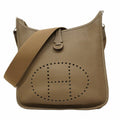 Hermes Etoupe Gray Taurillon Clemence Leather Shoulder Bag (Pre-Owned)