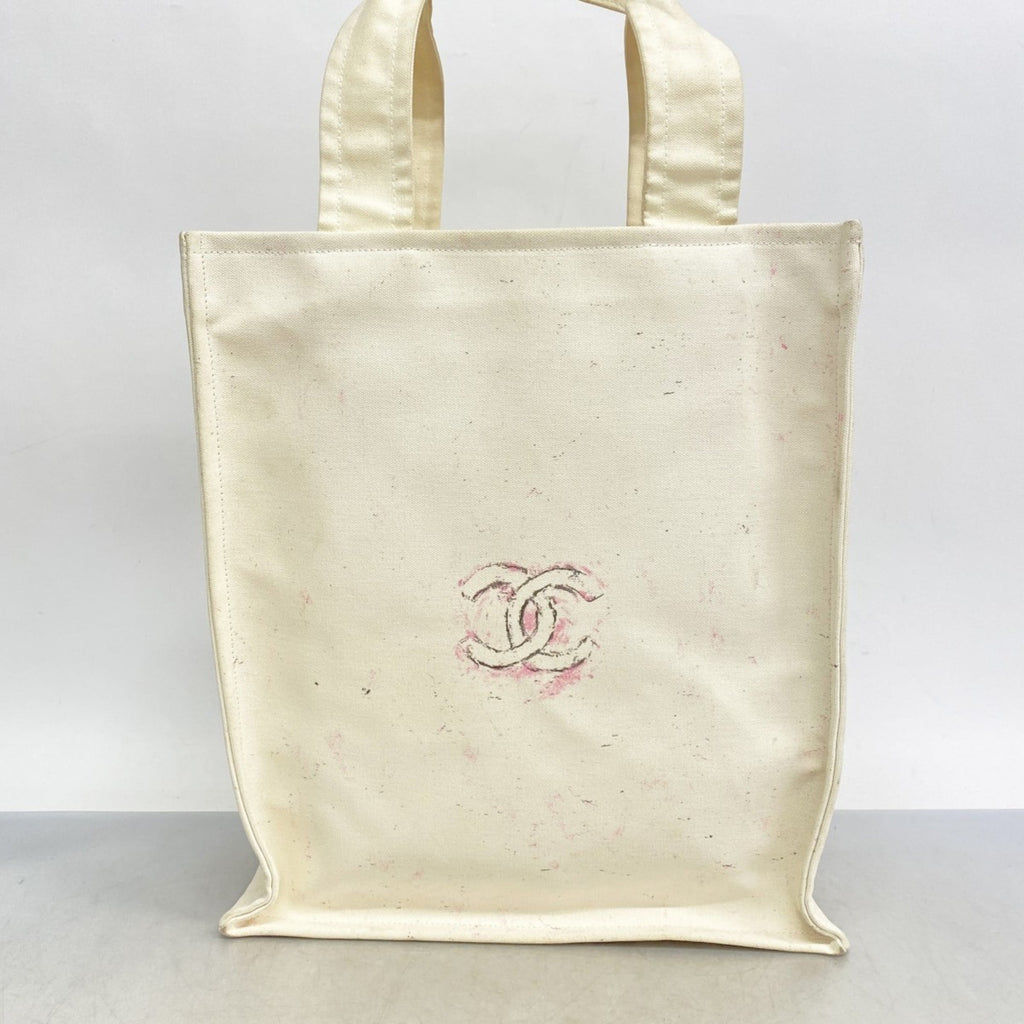 Chanel Ivory Canvas Tote Bag (Pre-Owned)