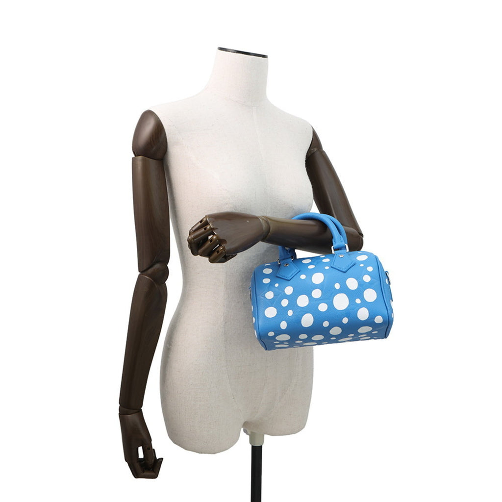 Louis Vuitton Yayoi Kusama Blue White Monogram Empreinte Handbag (Pre-Owned)