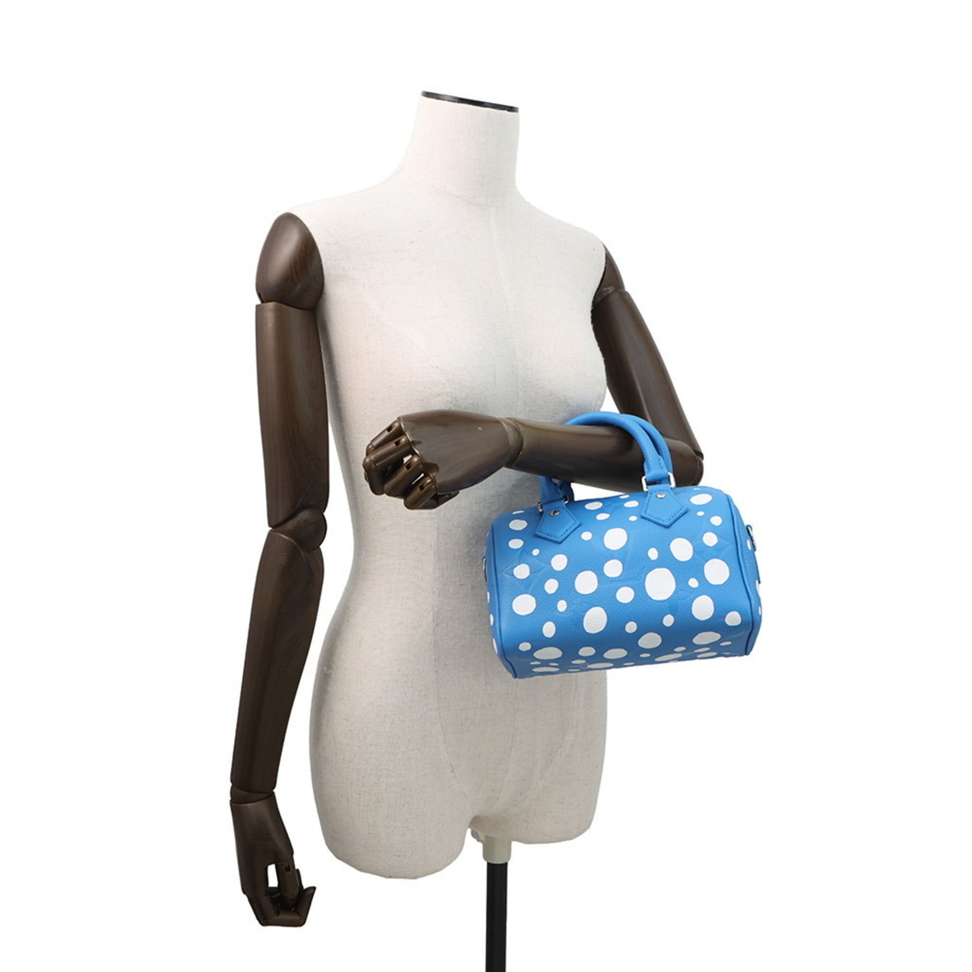 Louis Vuitton Yayoi Kusama Blue White Monogram Empreinte Handbag (Pre-Owned)