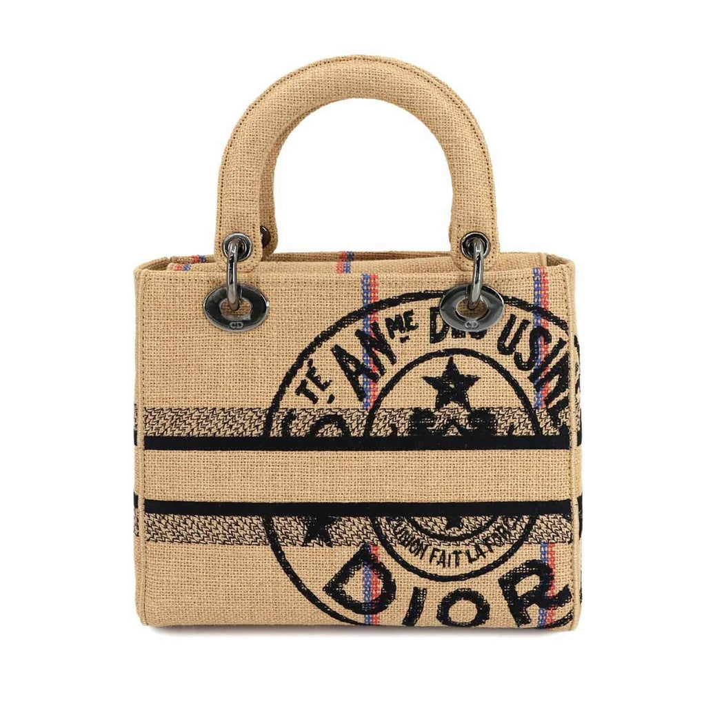 Christian Dior Beige Canvas Handbag Shoulder Bag (Pre-Owned)