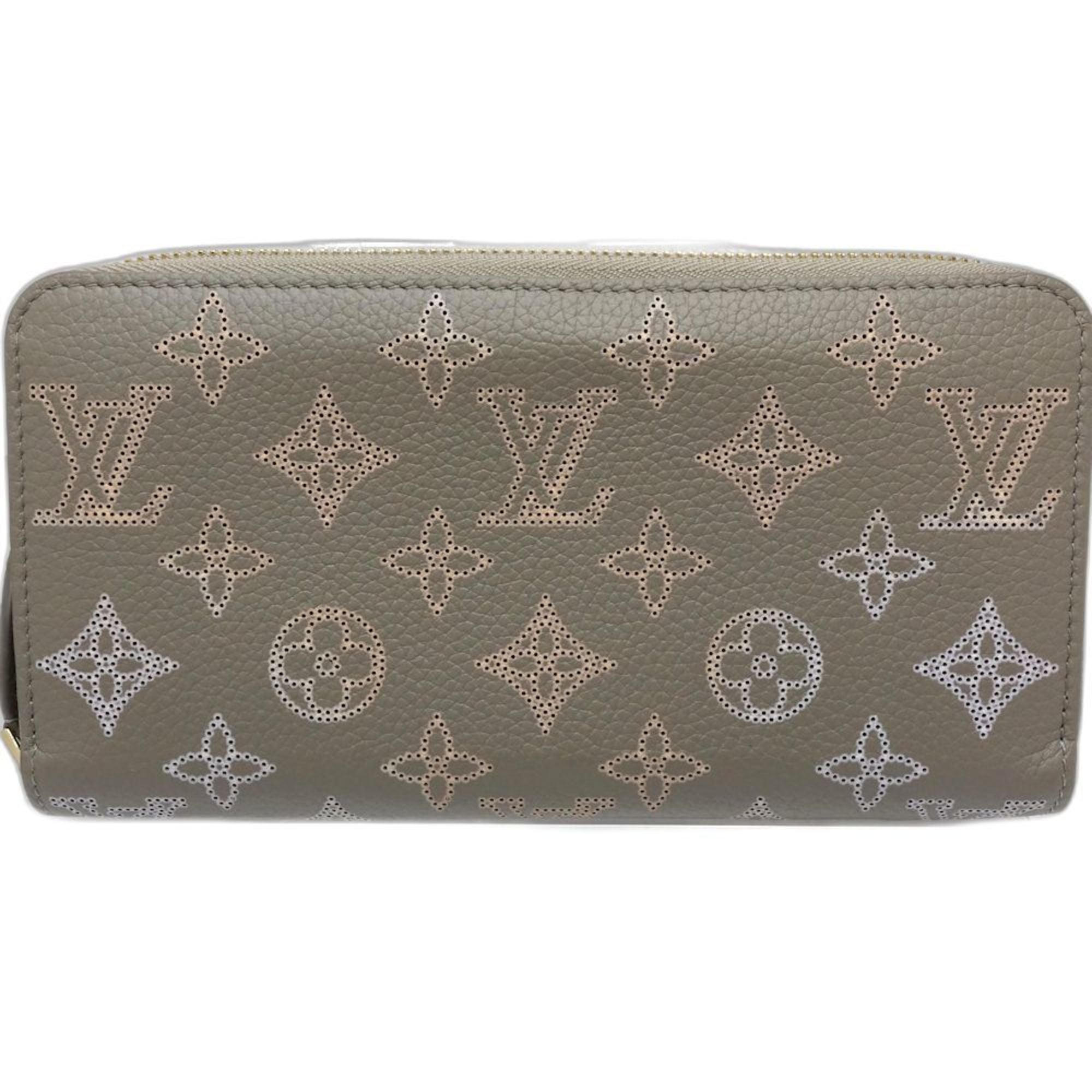 Louis Vuitton Monogram Gray Mahina Leather Long Wallet (Bi-Fold) (Pre-Owned)
