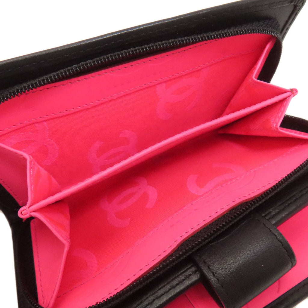 Chanel Black Leather Wallet (Bi-Fold) (Pre-Owned)