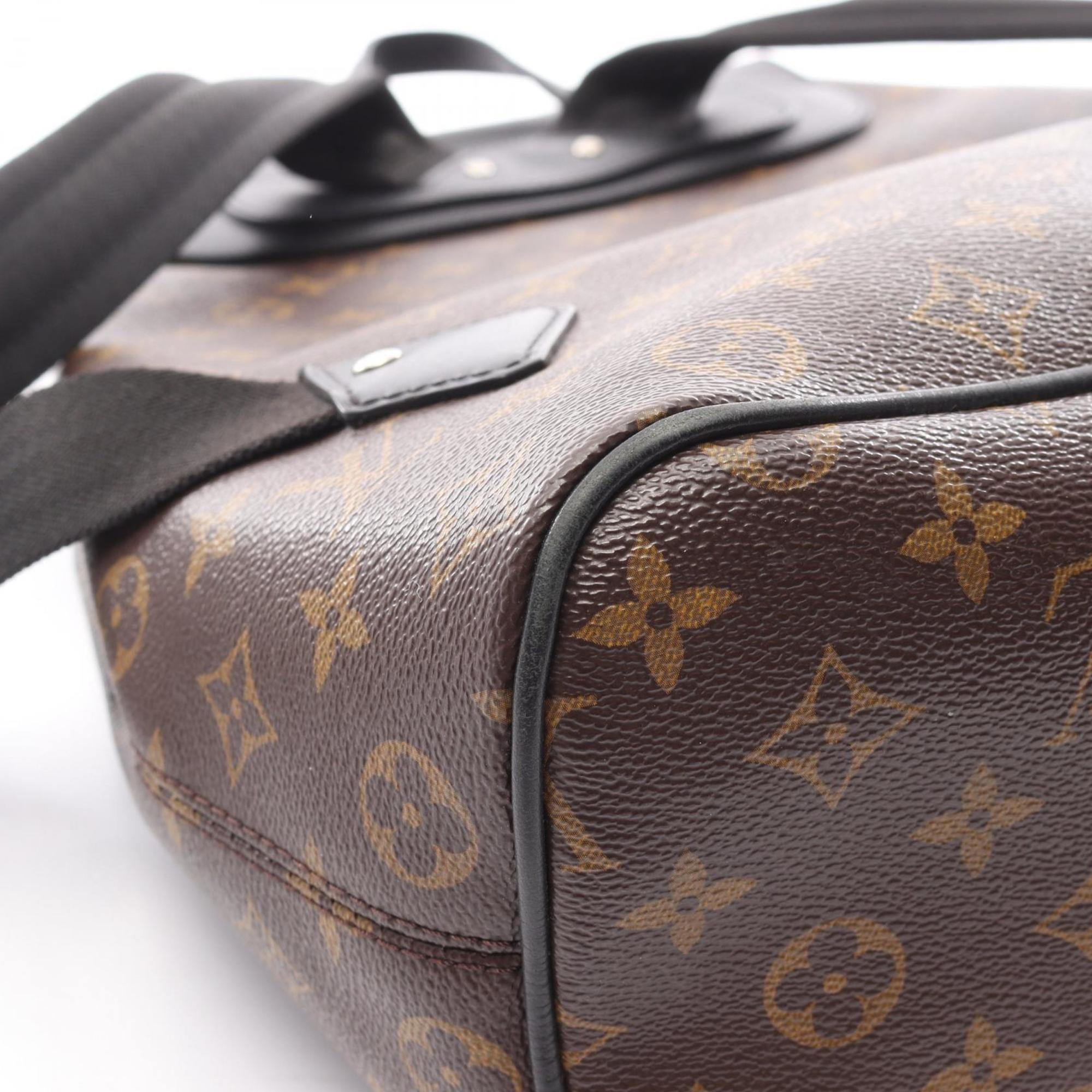 Louis Vuitton Black Brown Monogram Leather Backpack (Pre-Owned)