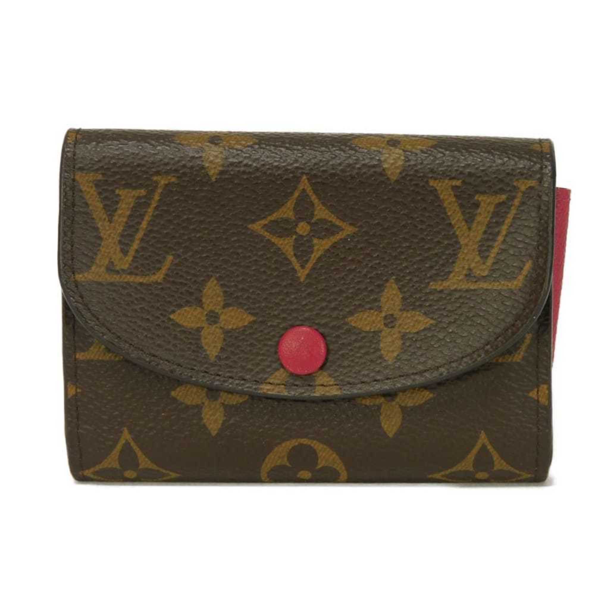 Louis Vuitton Monogram Brown Fuchsia Monogram Monogram Wallet (Bi-Fold) (Pre-Owned)