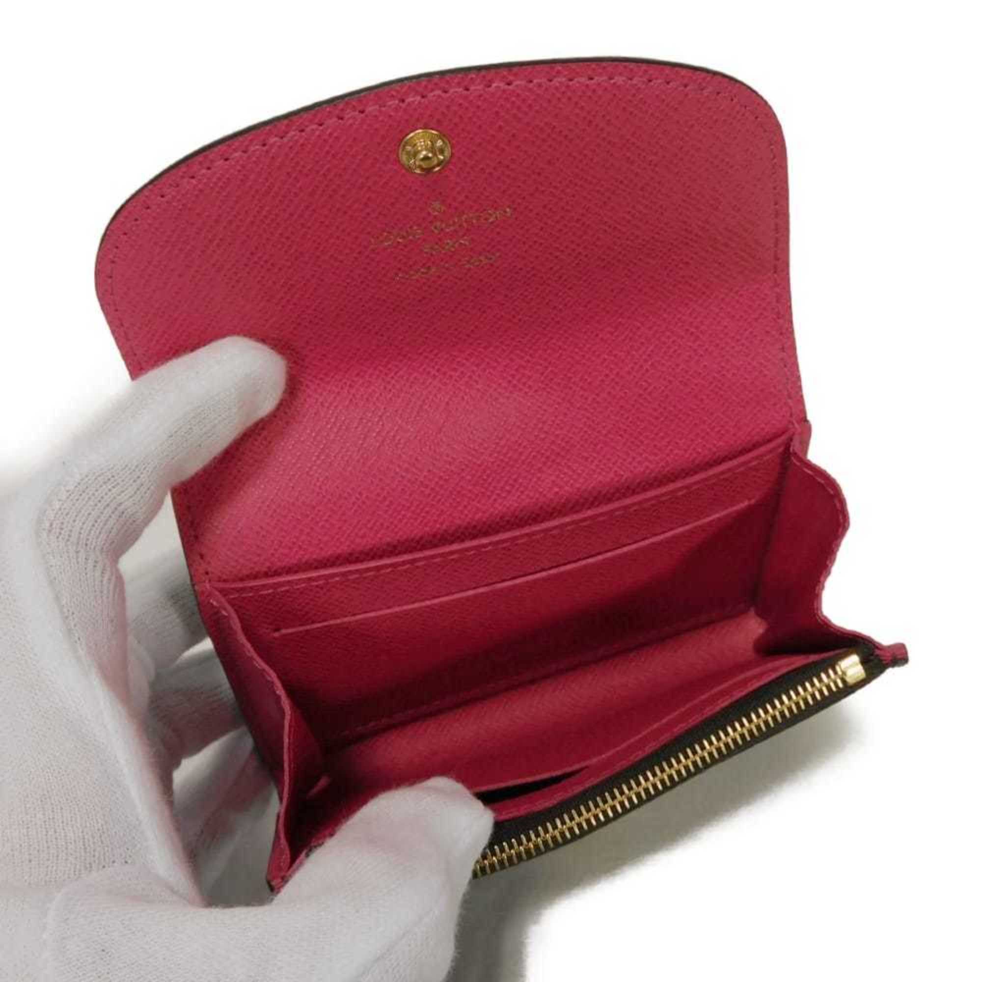 Louis Vuitton Monogram Brown Fuchsia Monogram Monogram Wallet (Bi-Fold) (Pre-Owned)