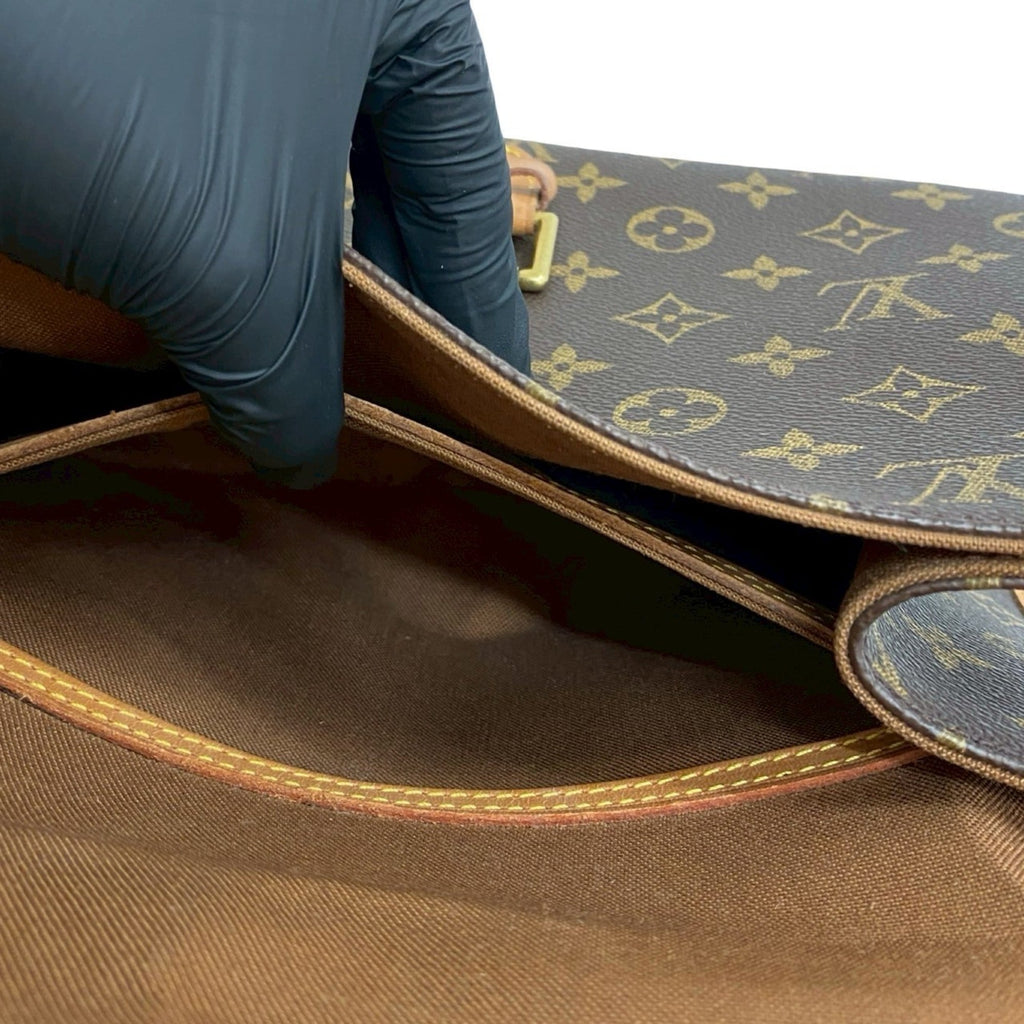 Louis Vuitton Brown Leather Pvc Handbag Shoulder Bag (Pre-Owned)