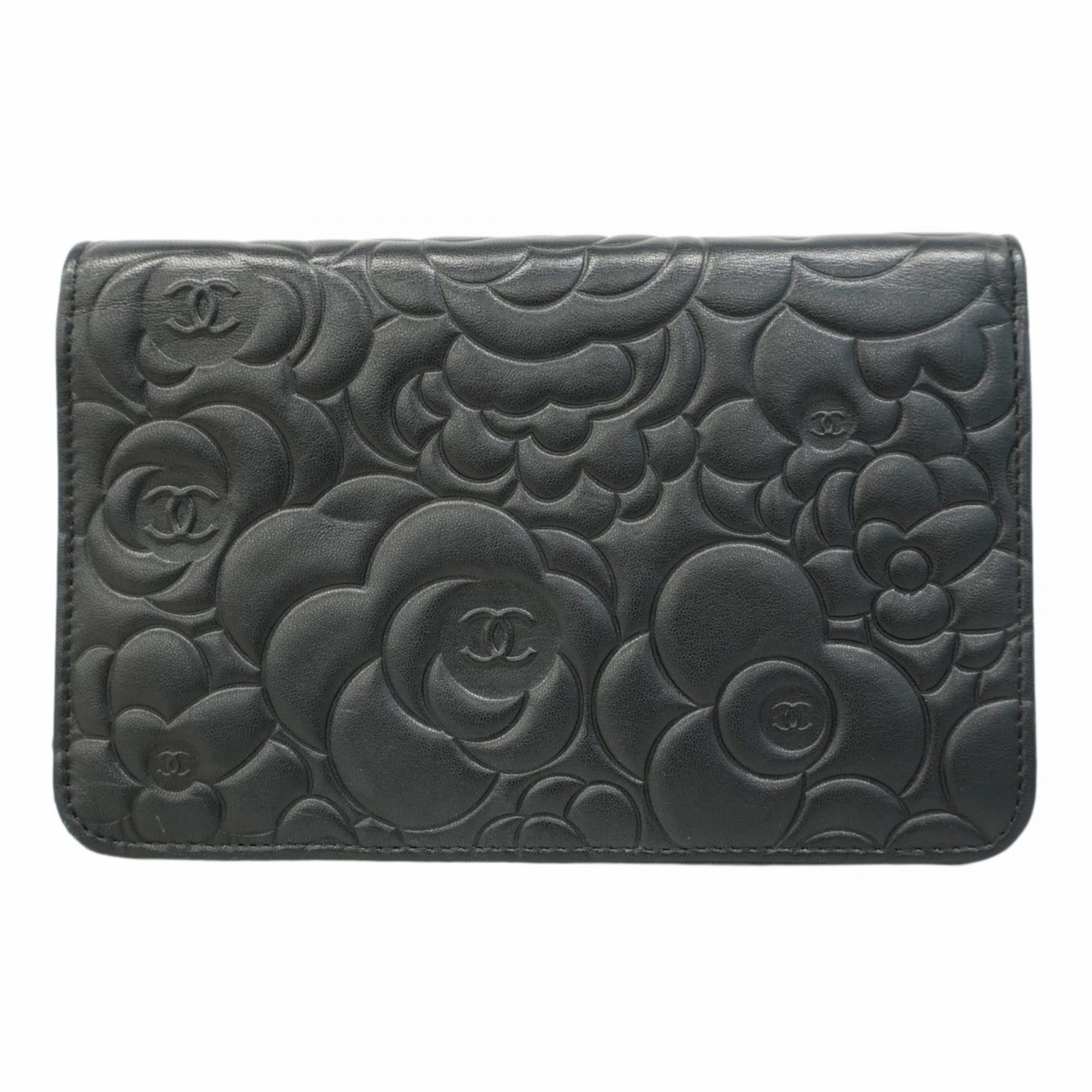 Chanel Black Leather Chain/Shoulder Wallet (Pre-Owned)