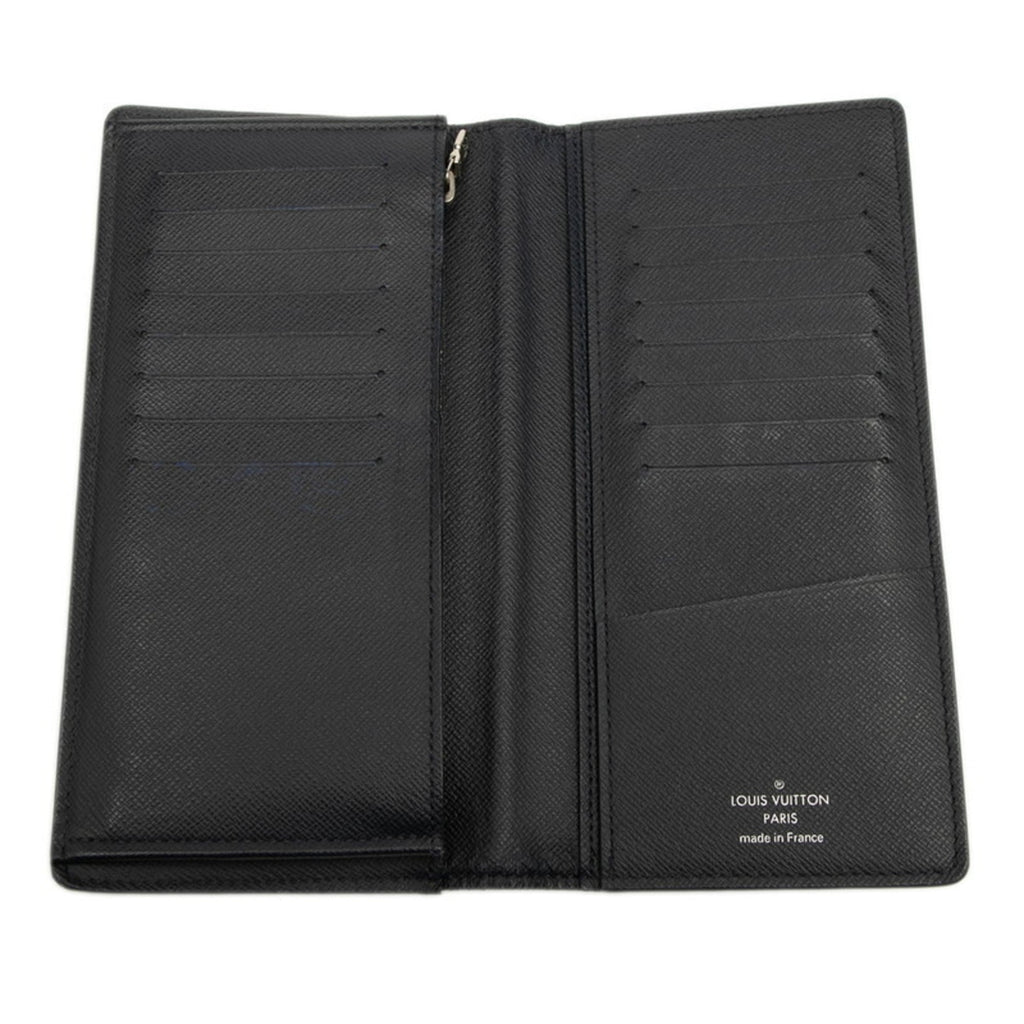 Louis Vuitton Navy Navy Blue Leather Long Wallet (Bi-Fold) (Pre-Owned)