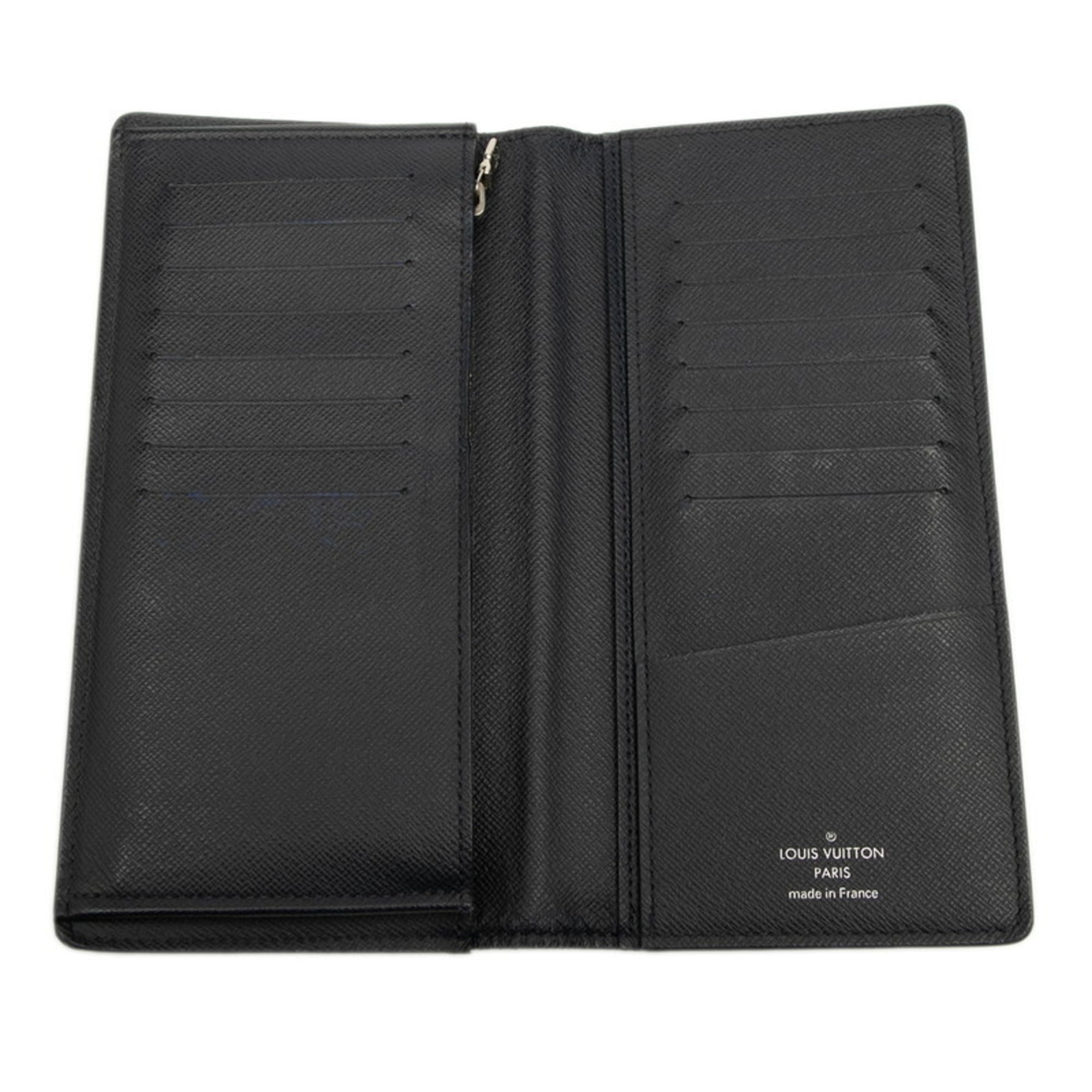 Louis Vuitton Navy Navy Blue Leather Long Wallet (Bi-Fold) (Pre-Owned)