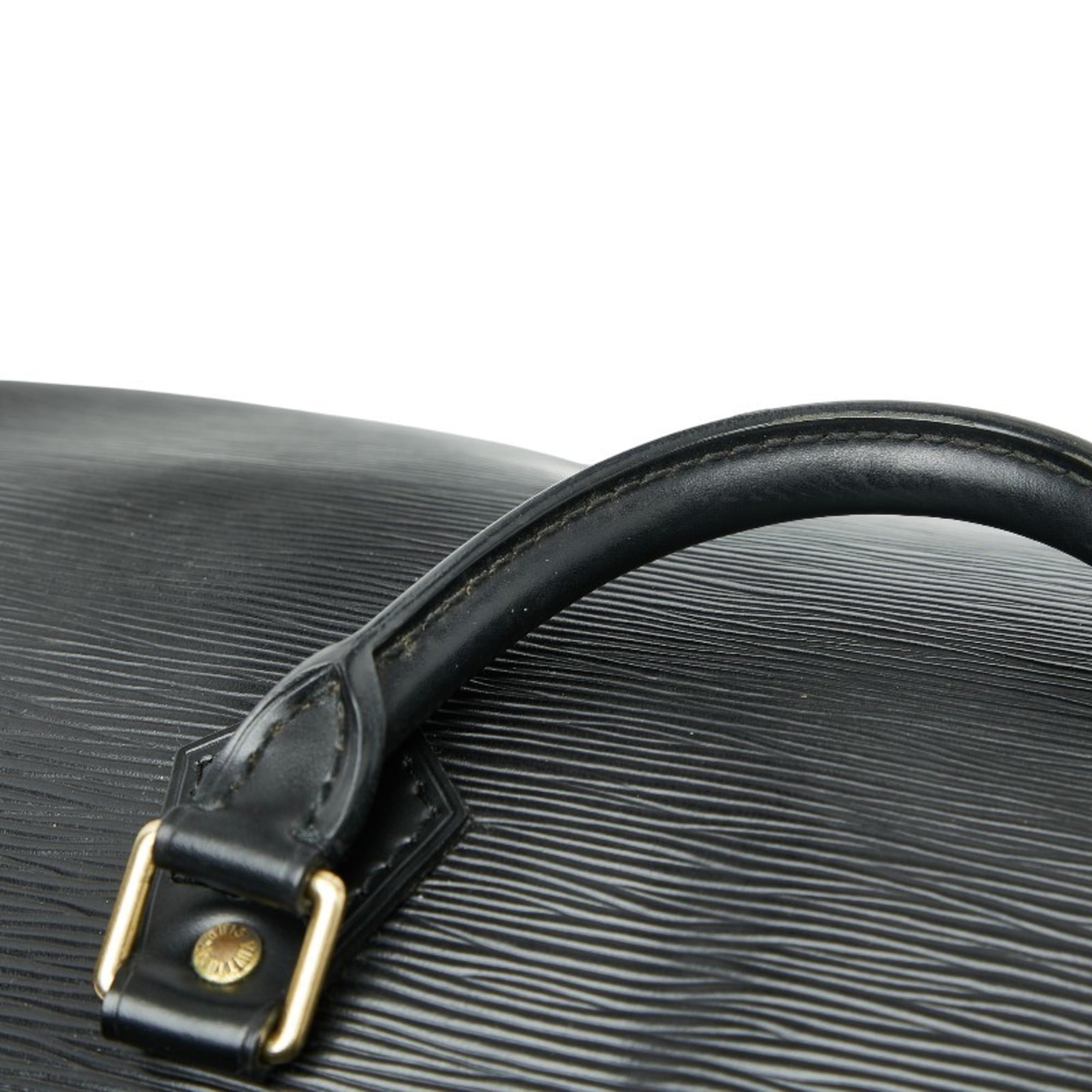 Louis Vuitton Black Noir Leather Boston Bag Handbag (Pre-Owned)