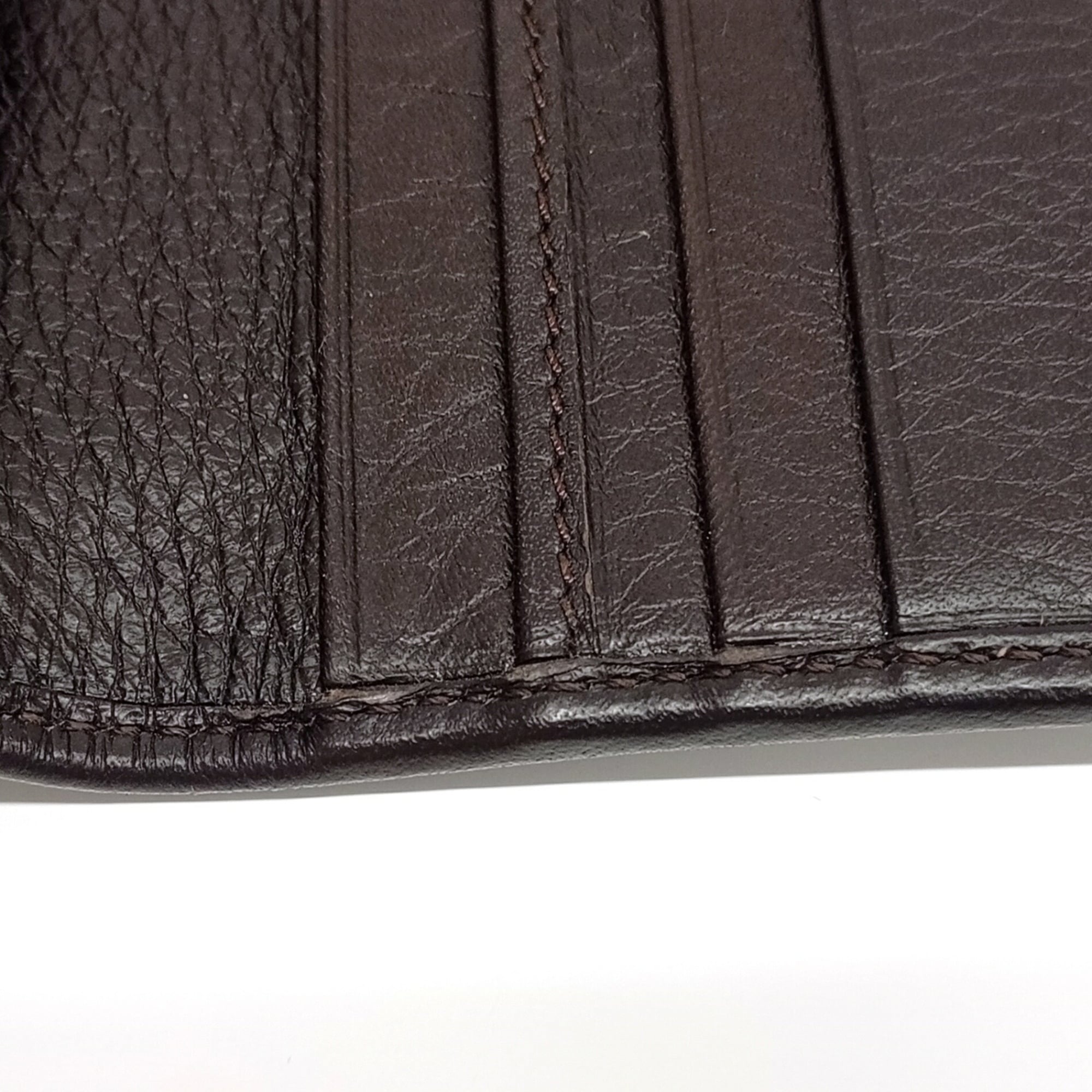 Fendi Black Brown Canvas Leather Wallet (Tri-Fold) (Pre-Owned)