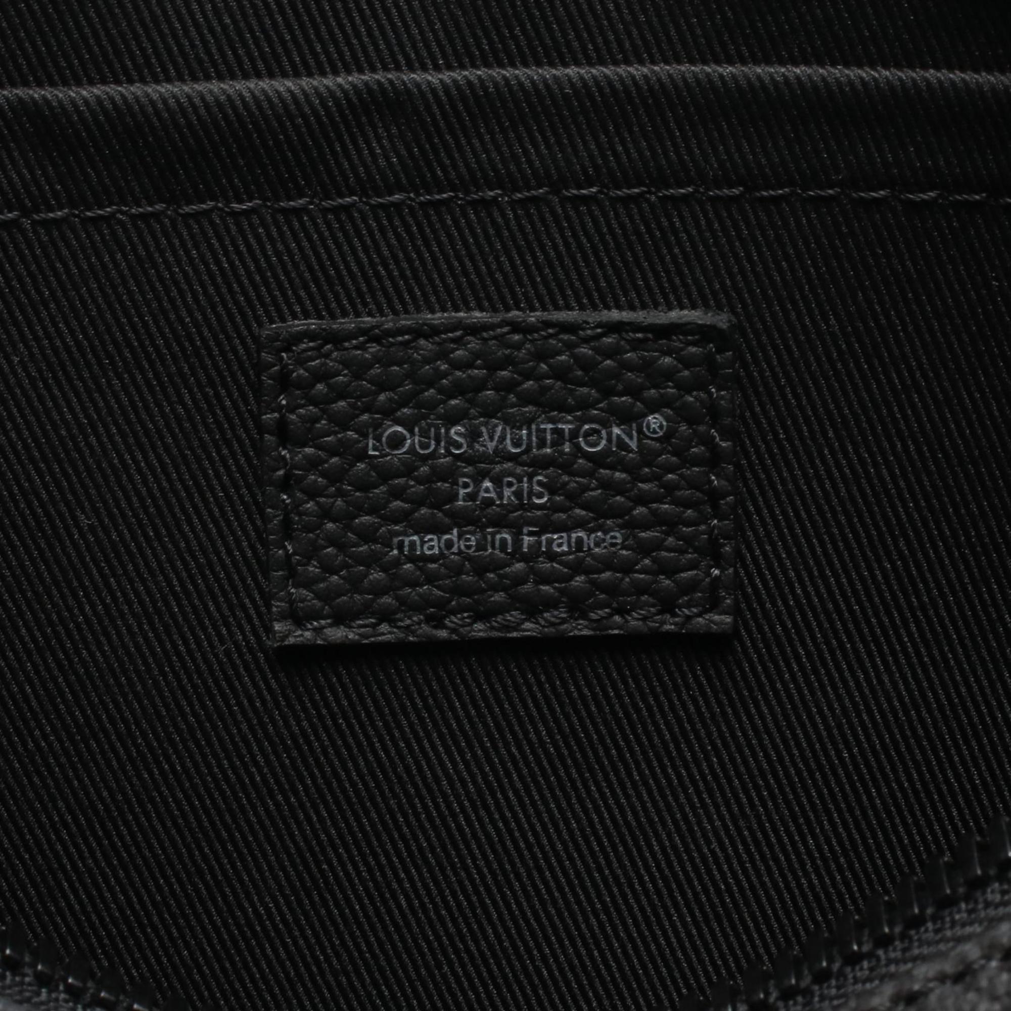 Louis Vuitton Black Coated Canvas Leather Handbag (Pre-Owned)
