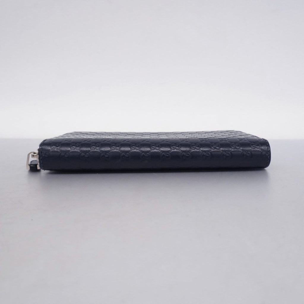 Gucci Navy Leather Long Wallet (Bi-Fold) (Pre-Owned)