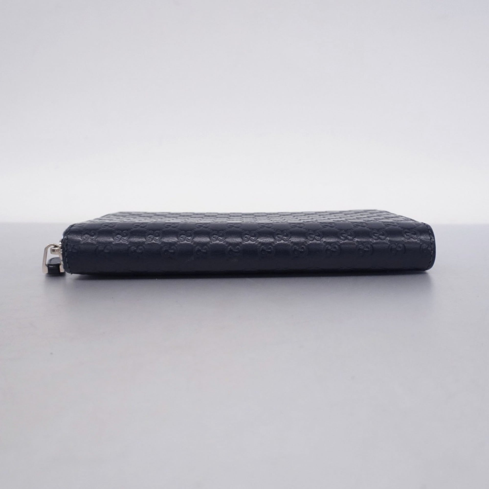 Gucci Navy Leather Long Wallet (Bi-Fold) (Pre-Owned)