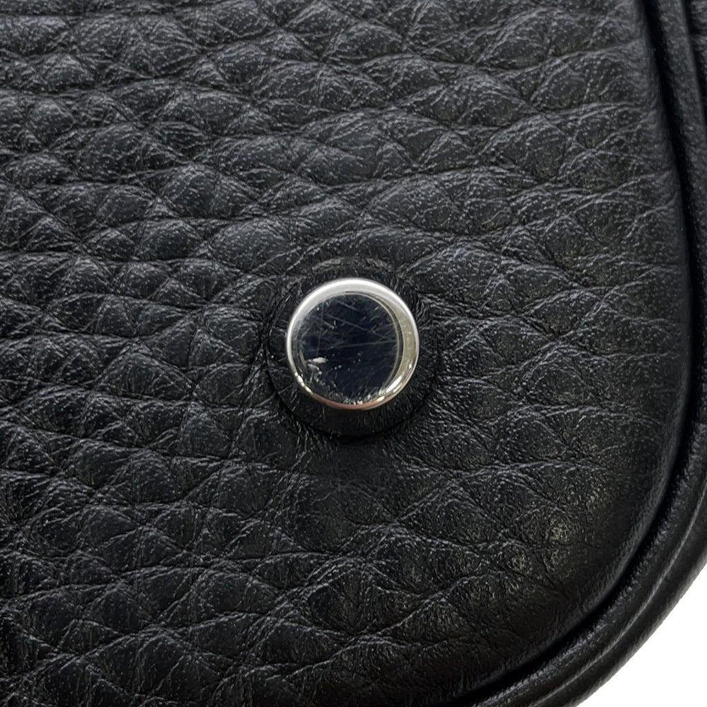 Hermes Picotin Black Taurillon Clemence Leather Handbag (Pre-Owned)