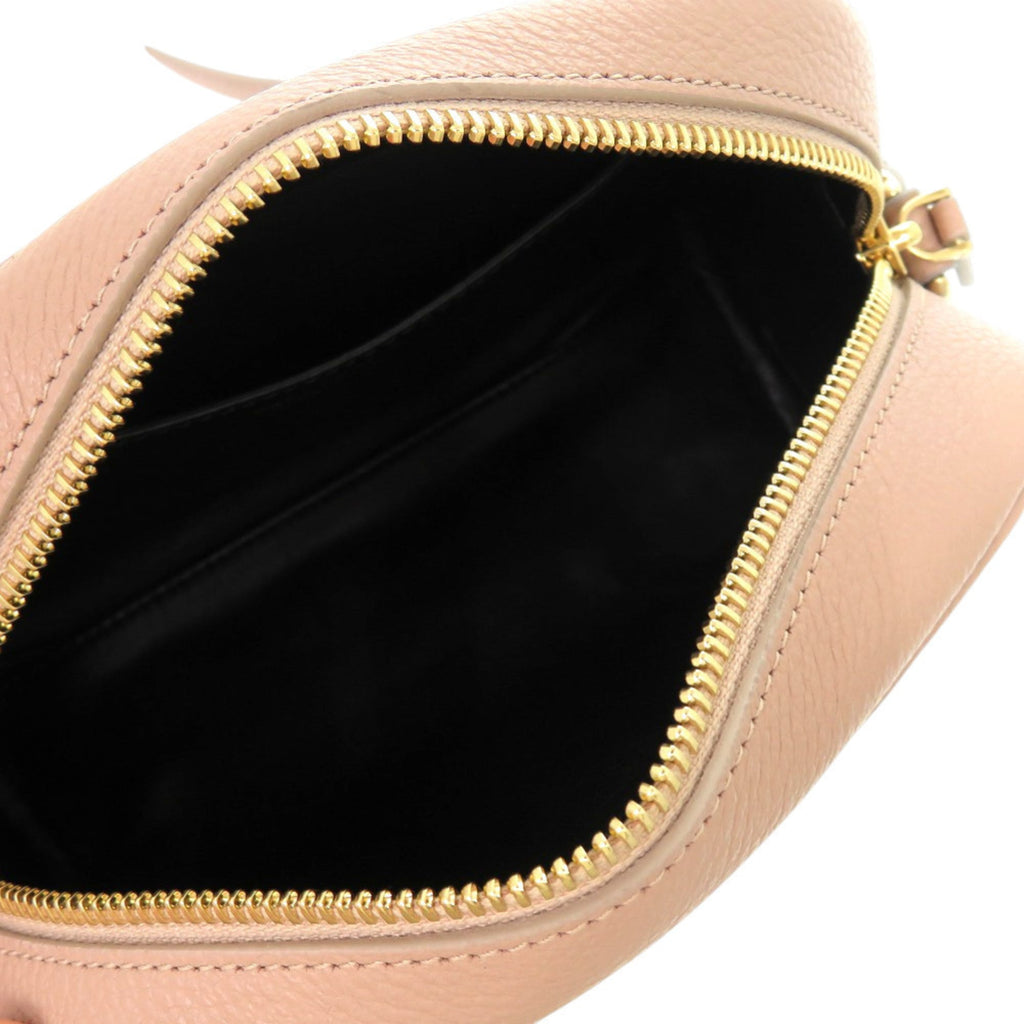 Salvatore Ferragamo Beige Pink Leather Shoulder Bag (Pre-Owned)