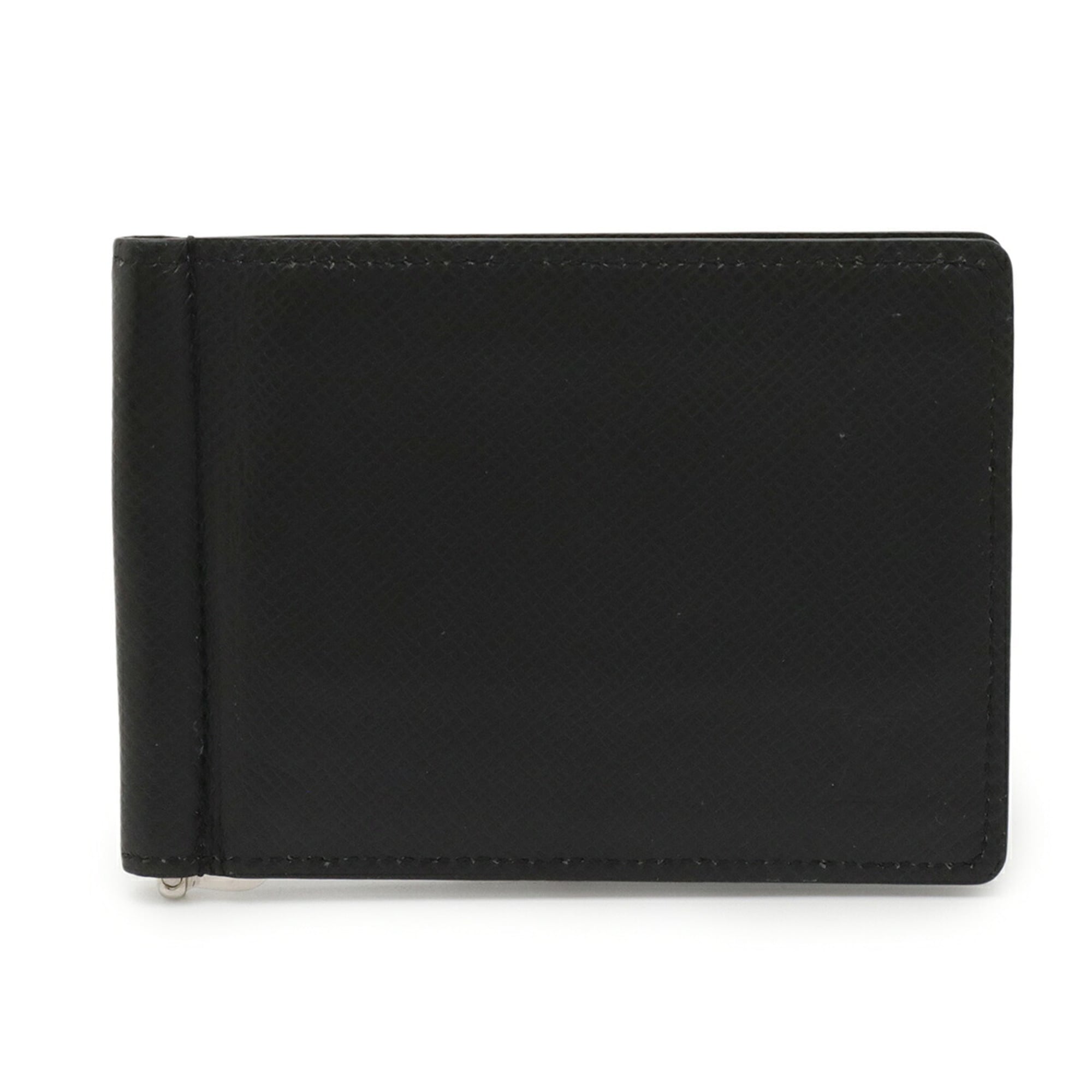 Louis Vuitton Taiga Black Noir Taiga Leather Money Clip (Pre-Owned)