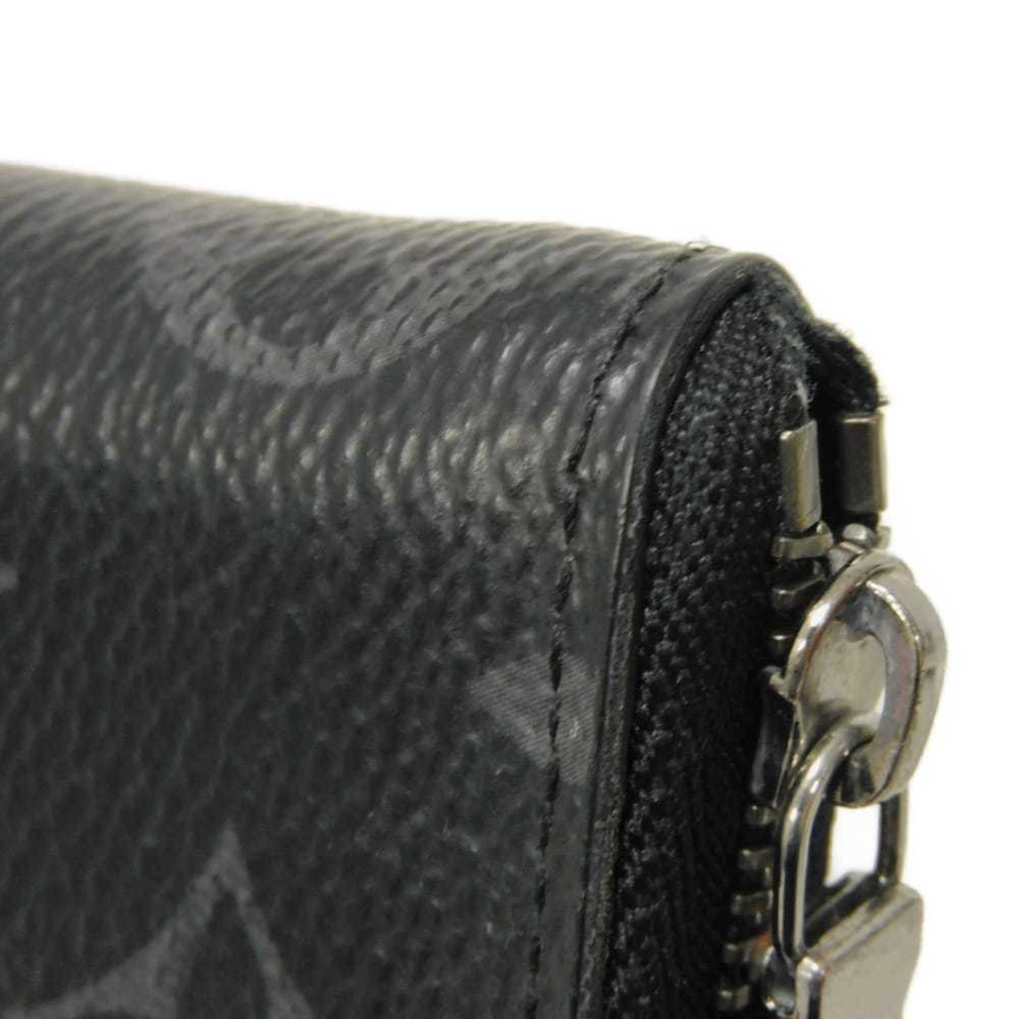 Louis Vuitton Black Noir Monogram Eclipse Canvas Leather Coin Purse/Coin Case (Pre-Owned)