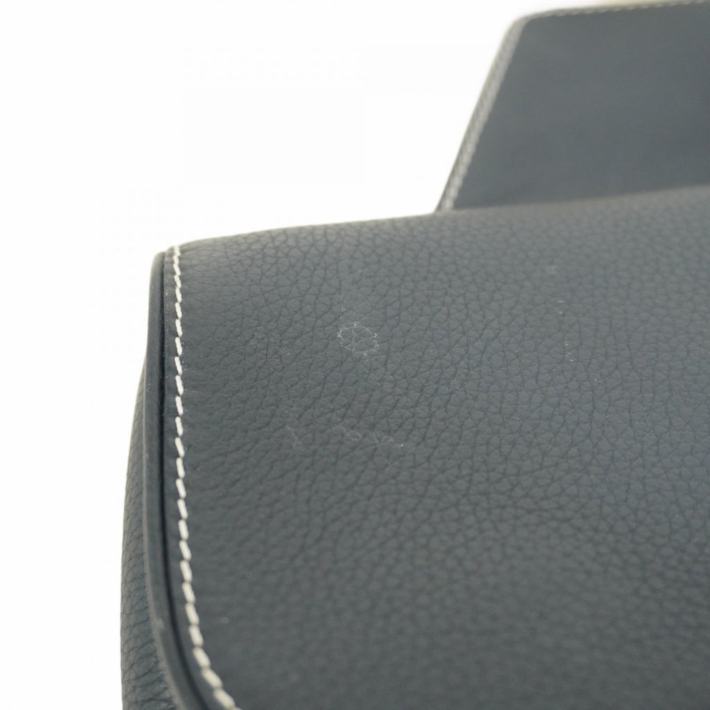 Christian Dior Navy Leather Saddle Bag Shoulder Bag (Pre-Owned)