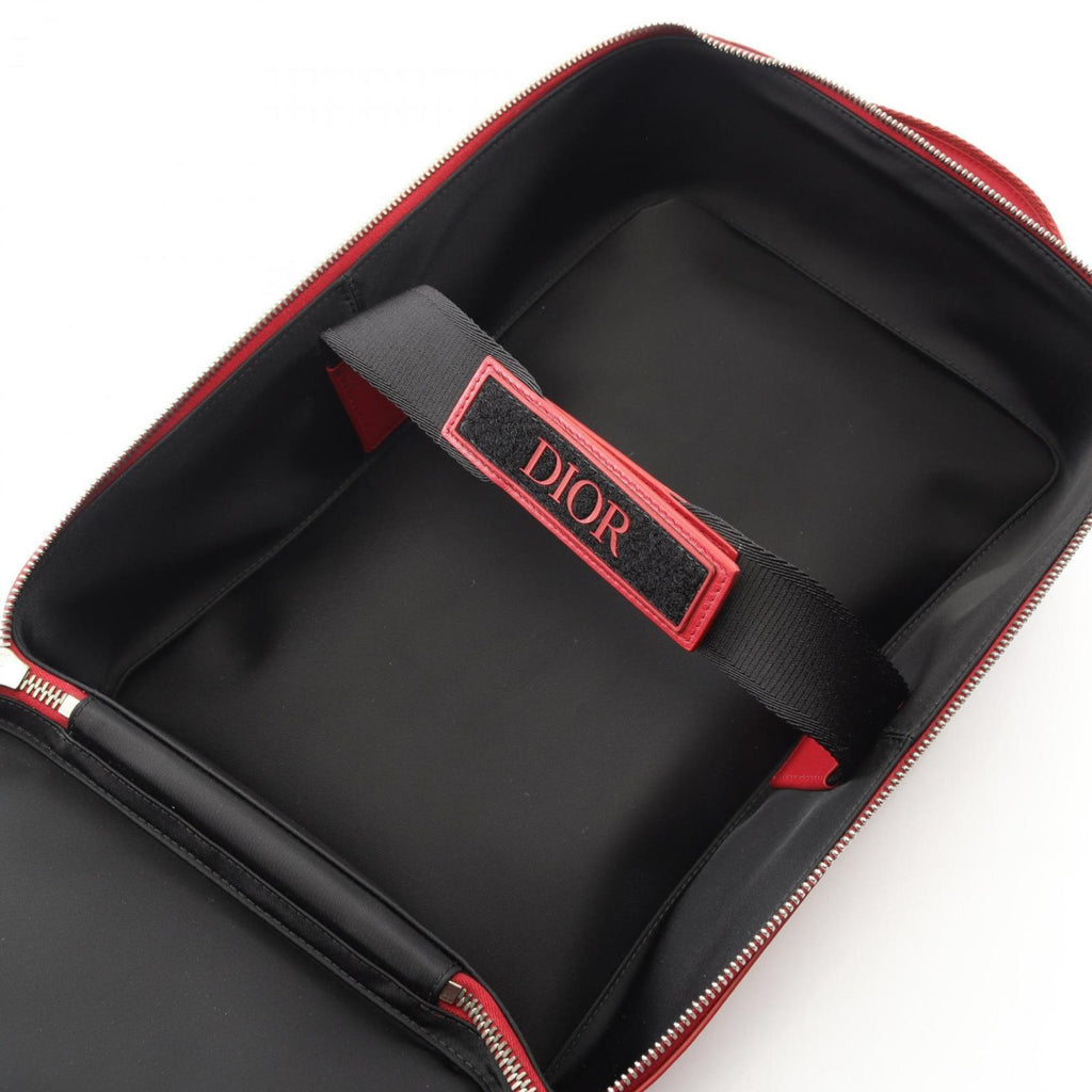 Christian Dior Red Color Leather Fanny Pack Sling Bag (Pre-Owned)