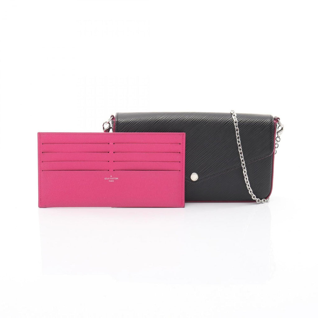 Louis Vuitton Black Hot Pink Noir Pink Leather Shoulder Bag (Pre-Owned)