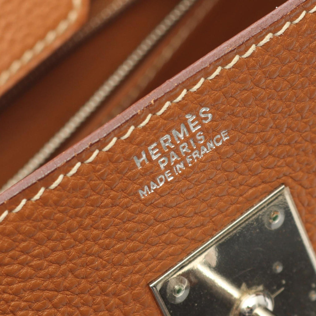 Hermes Brown Togo Leather Handbag (Pre-Owned)