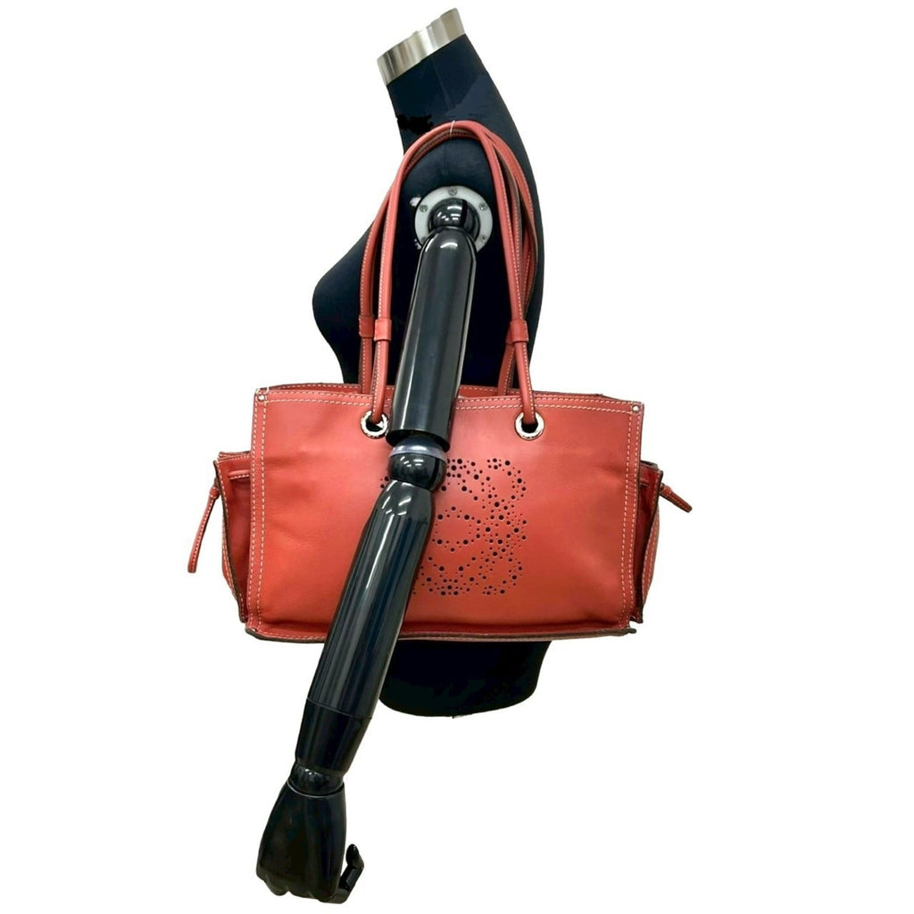 Loewe Orange Leather Handbag Tote Bag (Pre-Owned)
