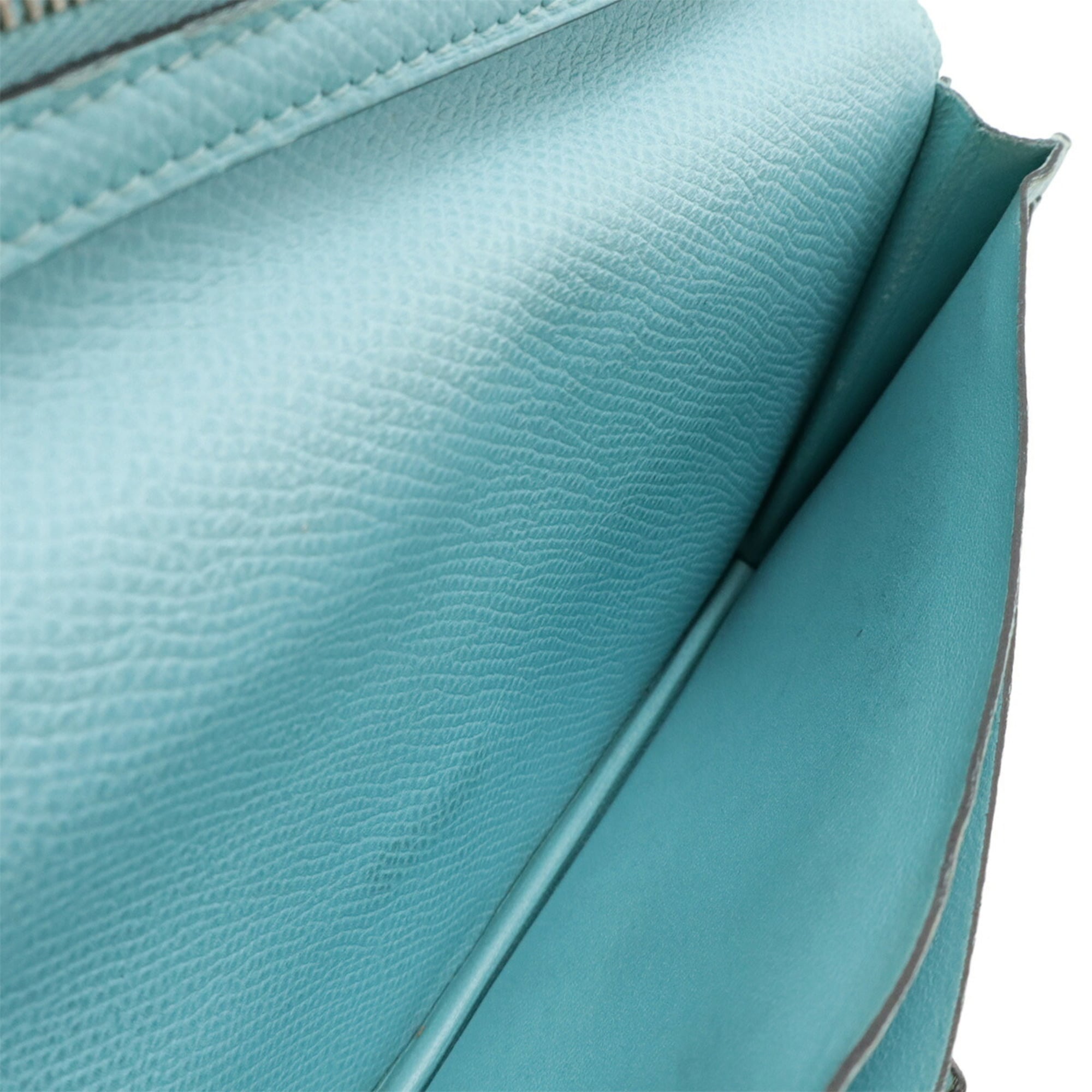 Hermes Blue Atoll Epsom Leather Long Wallet (Bi-Fold) (Pre-Owned)