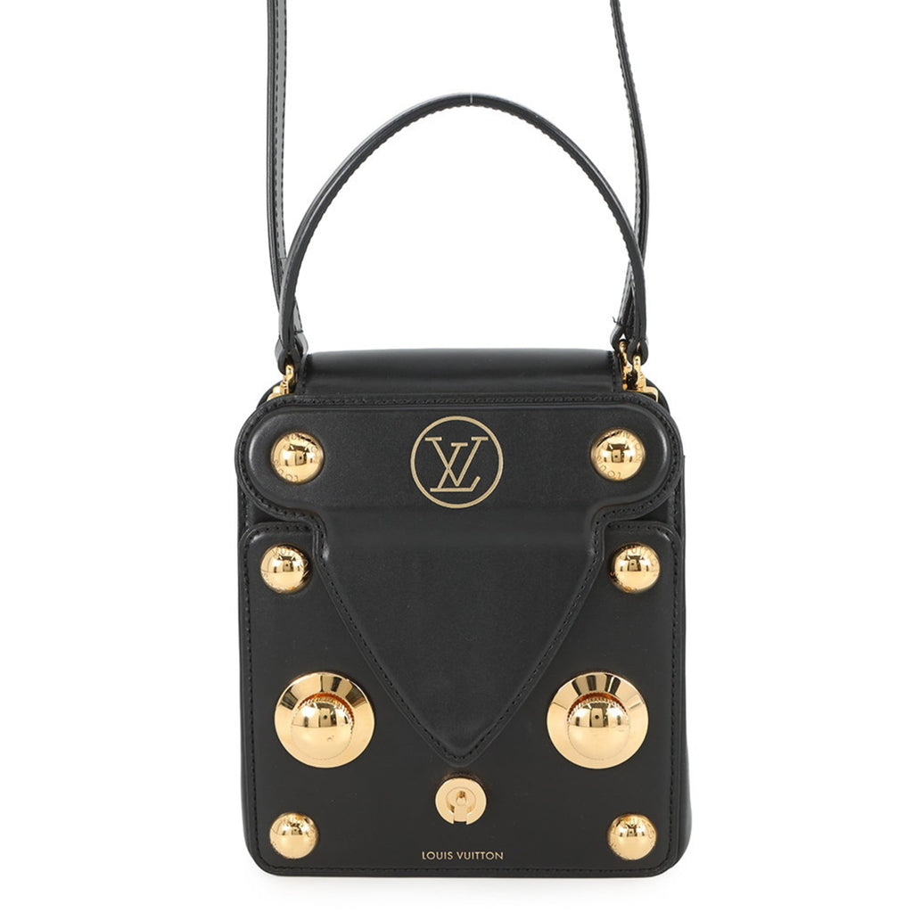 Louis Vuitton Black Noir Leather Handbag Shoulder Bag (Pre-Owned)