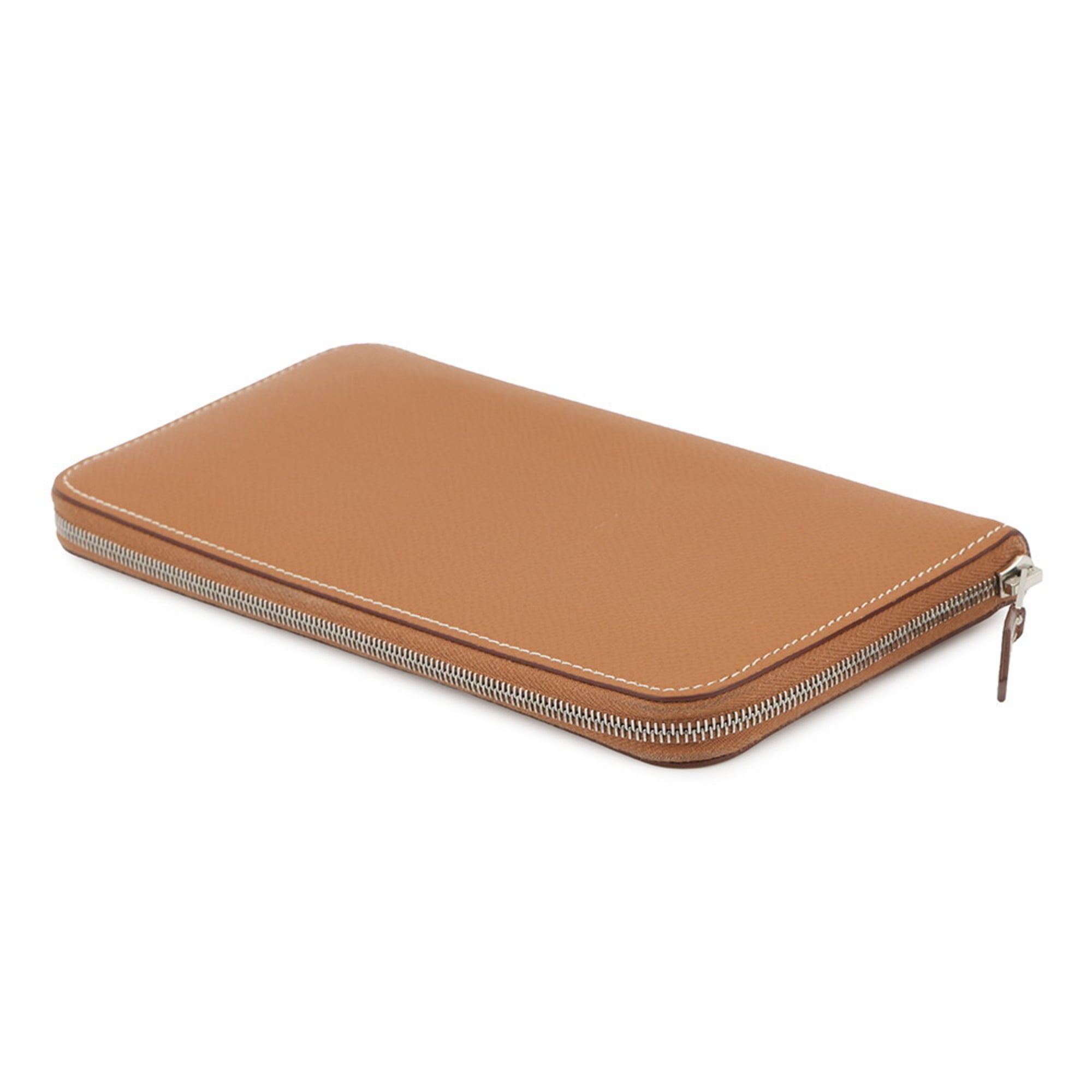 Hermes Silk'in Gold Epsom Leather Long Wallet (Bi-Fold) (Pre-Owned)
