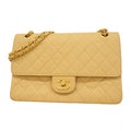Chanel Beige Leather Shoulder Bag (Pre-Owned)
